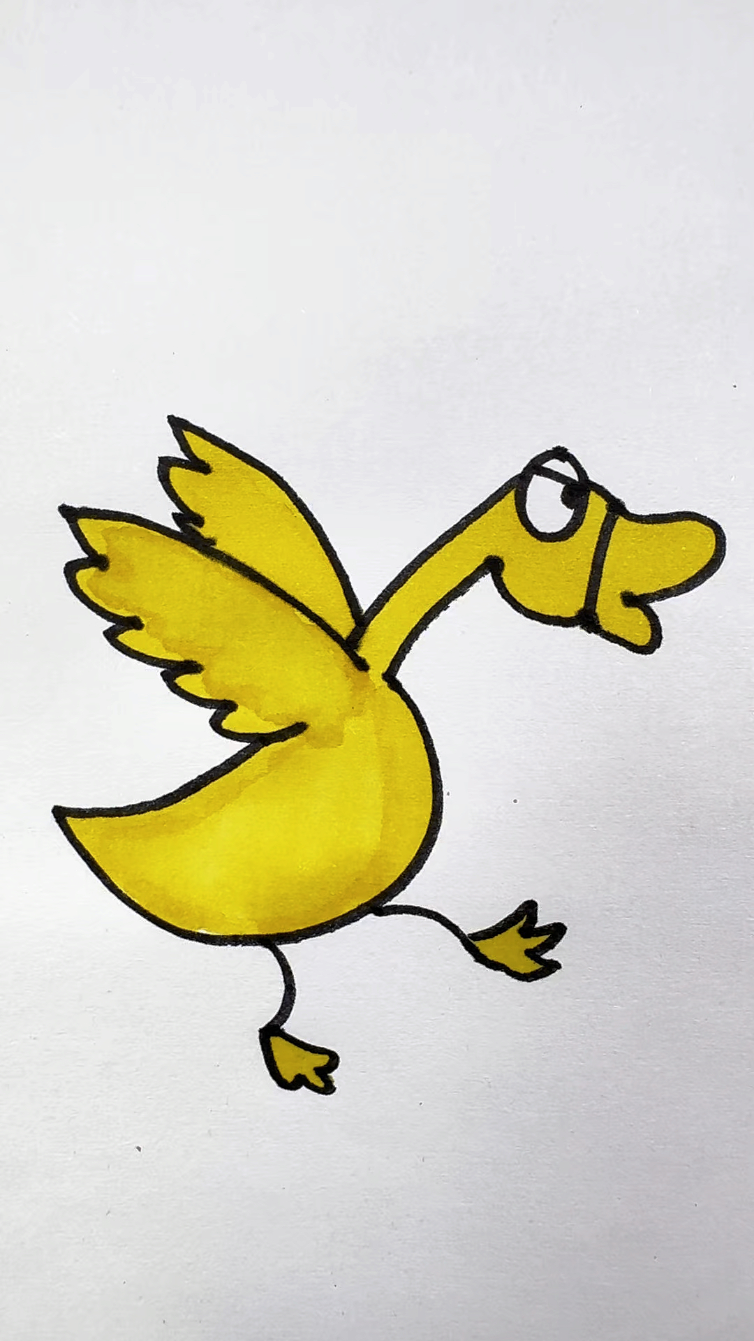 画一只调皮的大黄鸭