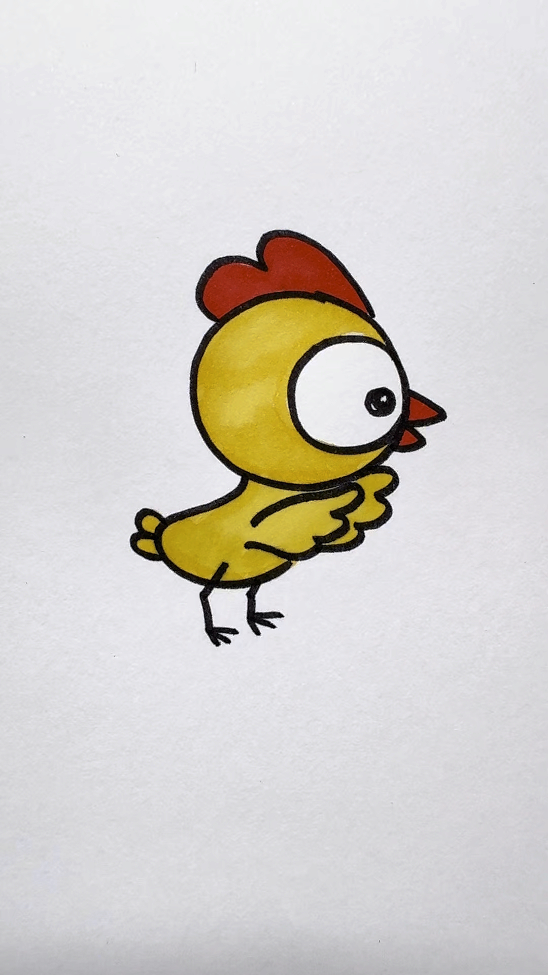 小鸡这样画简单可爱