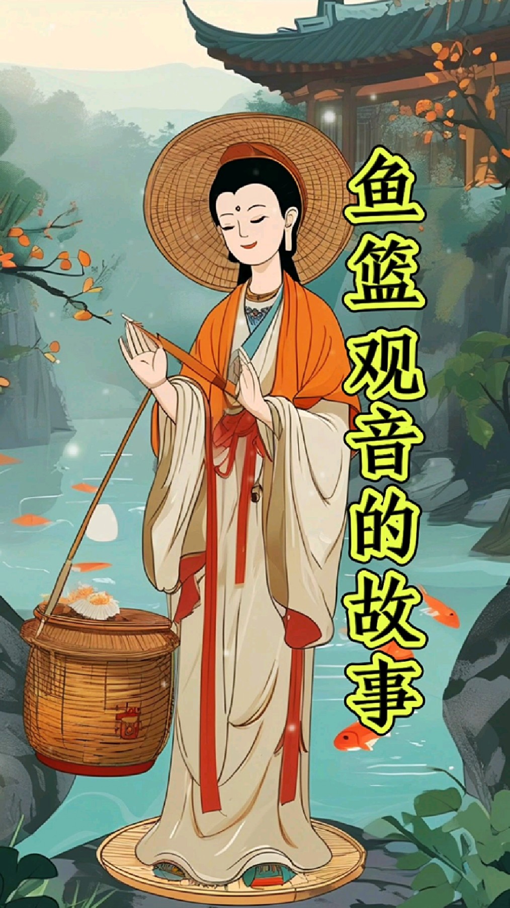鱼篮观音的传奇故事,菩萨化身漂亮渔妇点化马郎开悟
