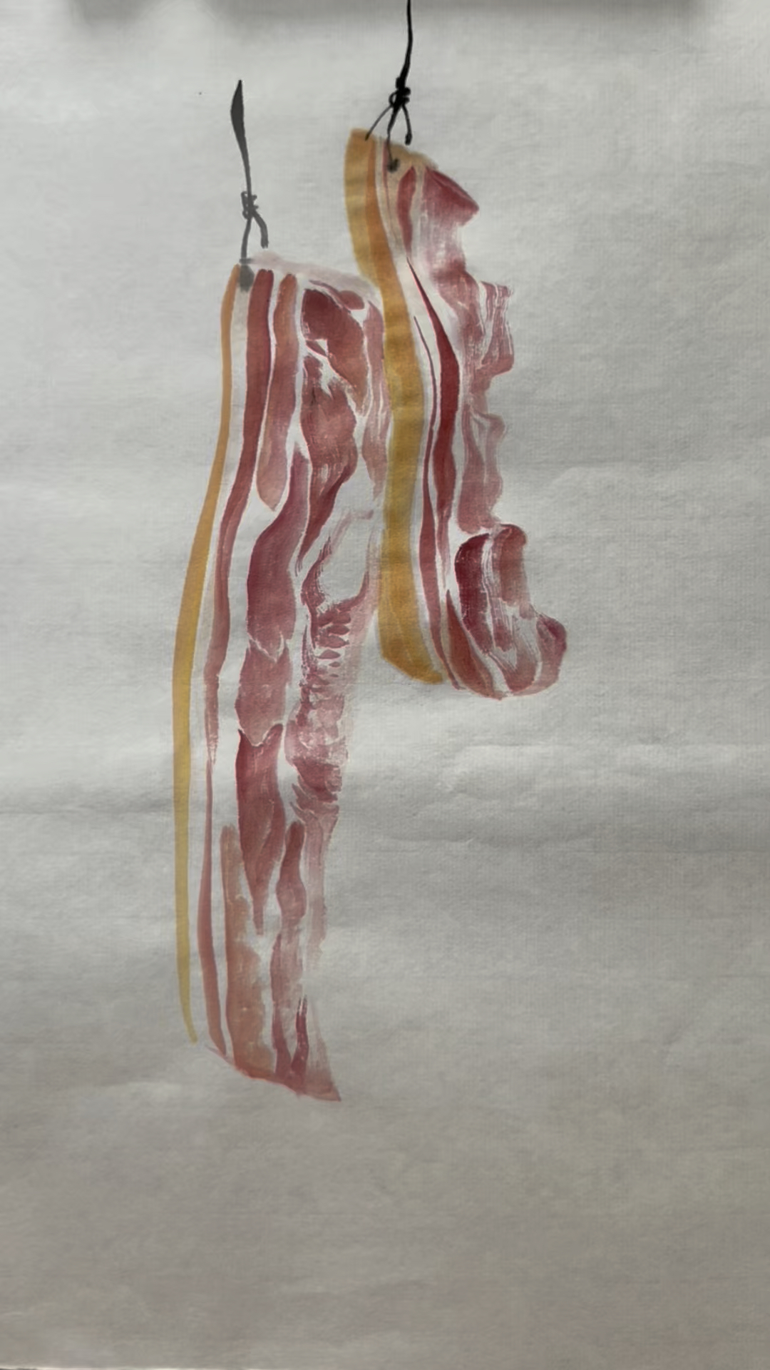 国画写意猪肉的画法