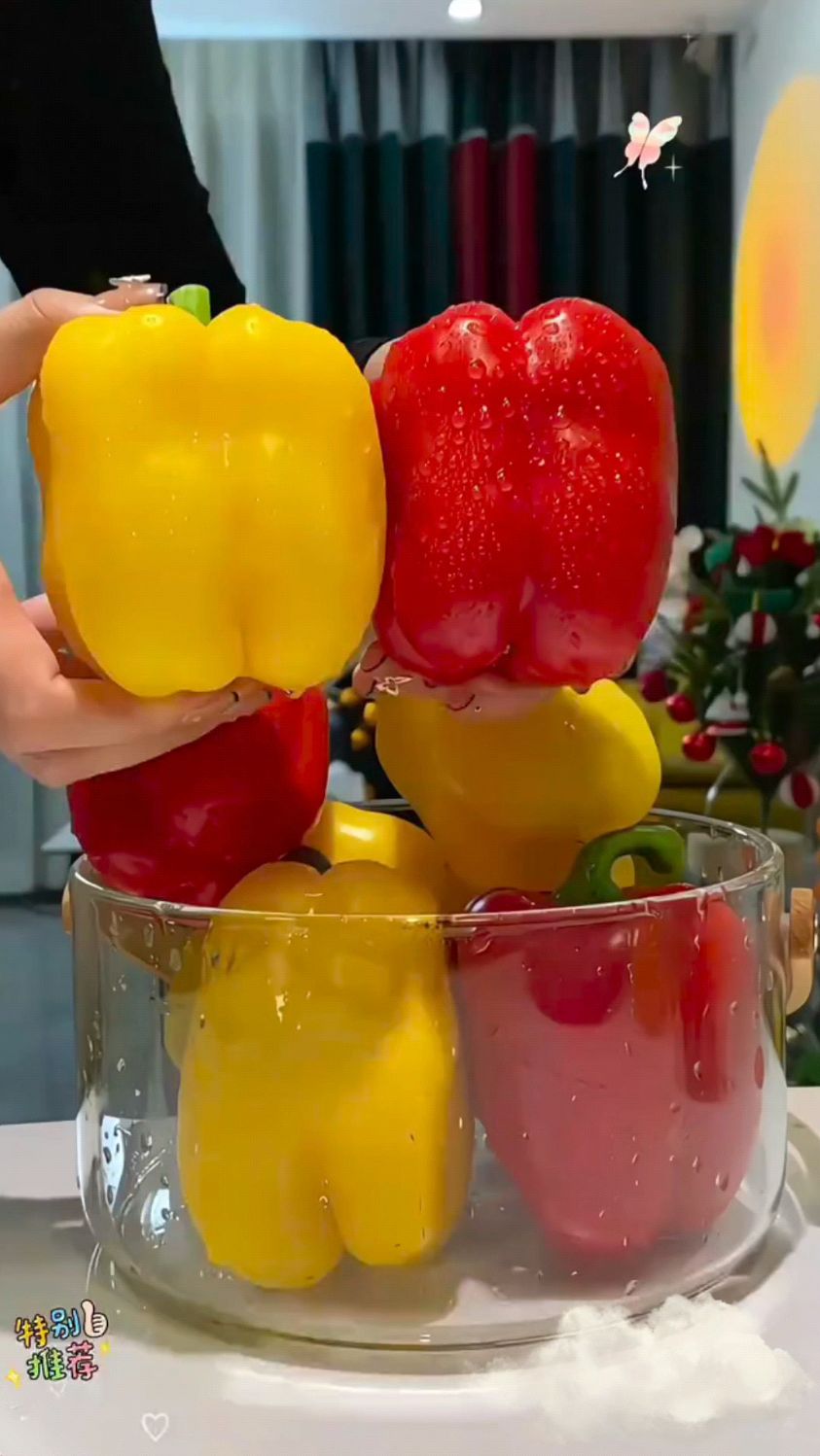 大人小孩都爱吃脆脆甜甜的五彩水果椒