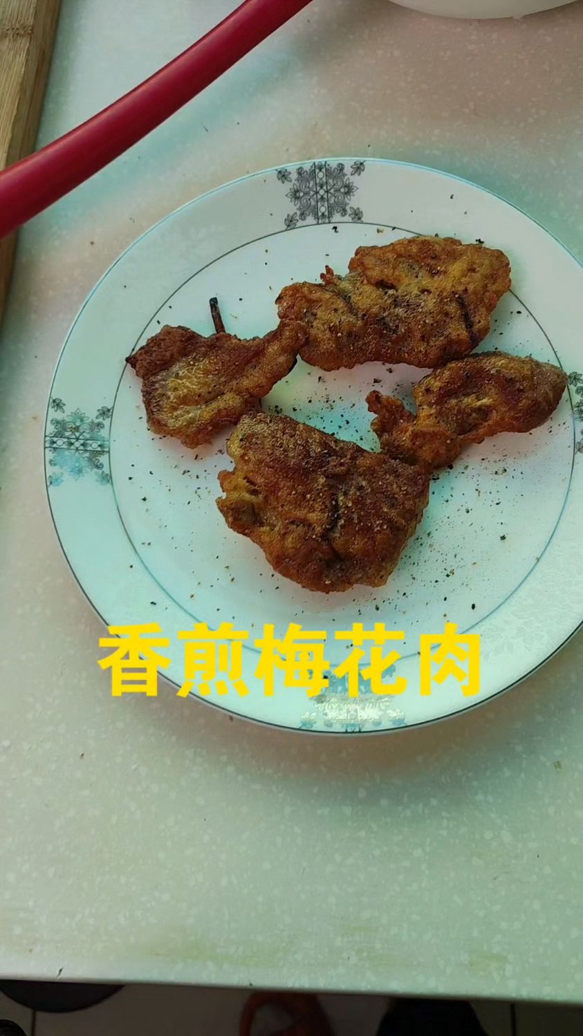 香煎梅花肉,猪肉就得这样煎