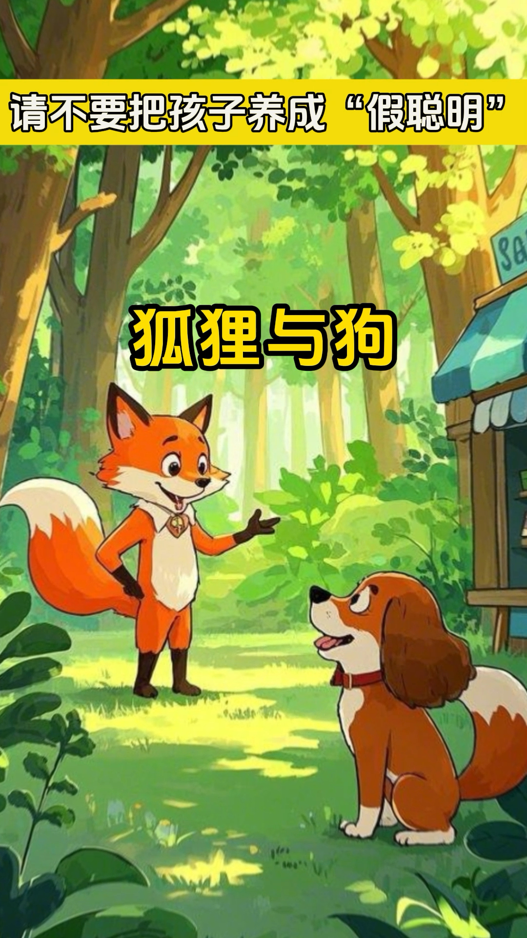 儿童故事狐狸与狗,小故事大道理,儿童睡前启蒙故事。