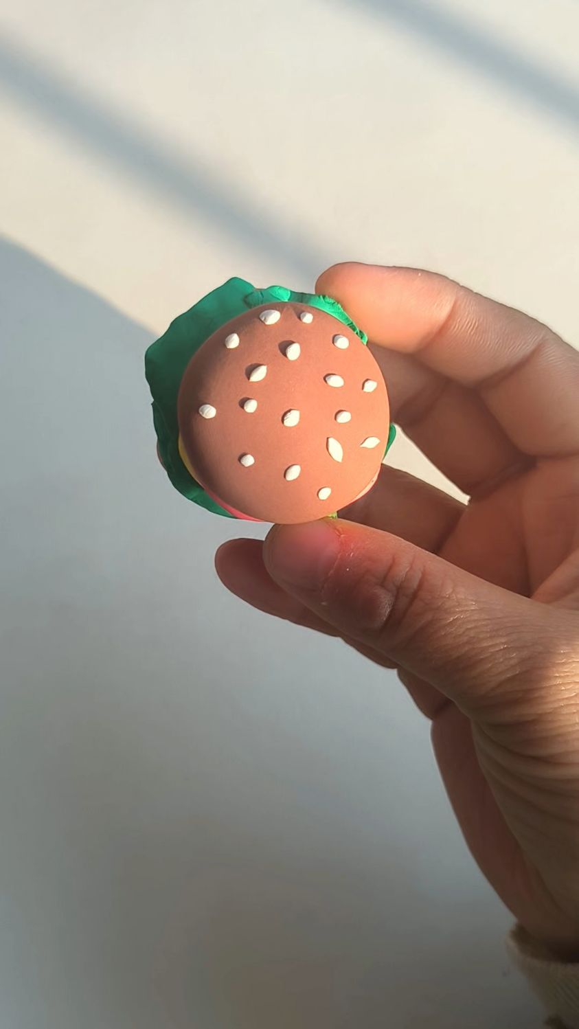用超轻粘土做个汉堡玩玩