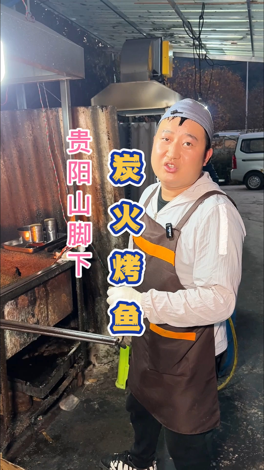 贵州贵阳大山脚下的野外烤鱼