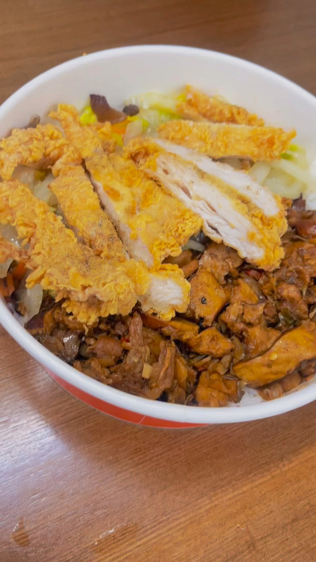 台式卤肉鸡排双拼饭