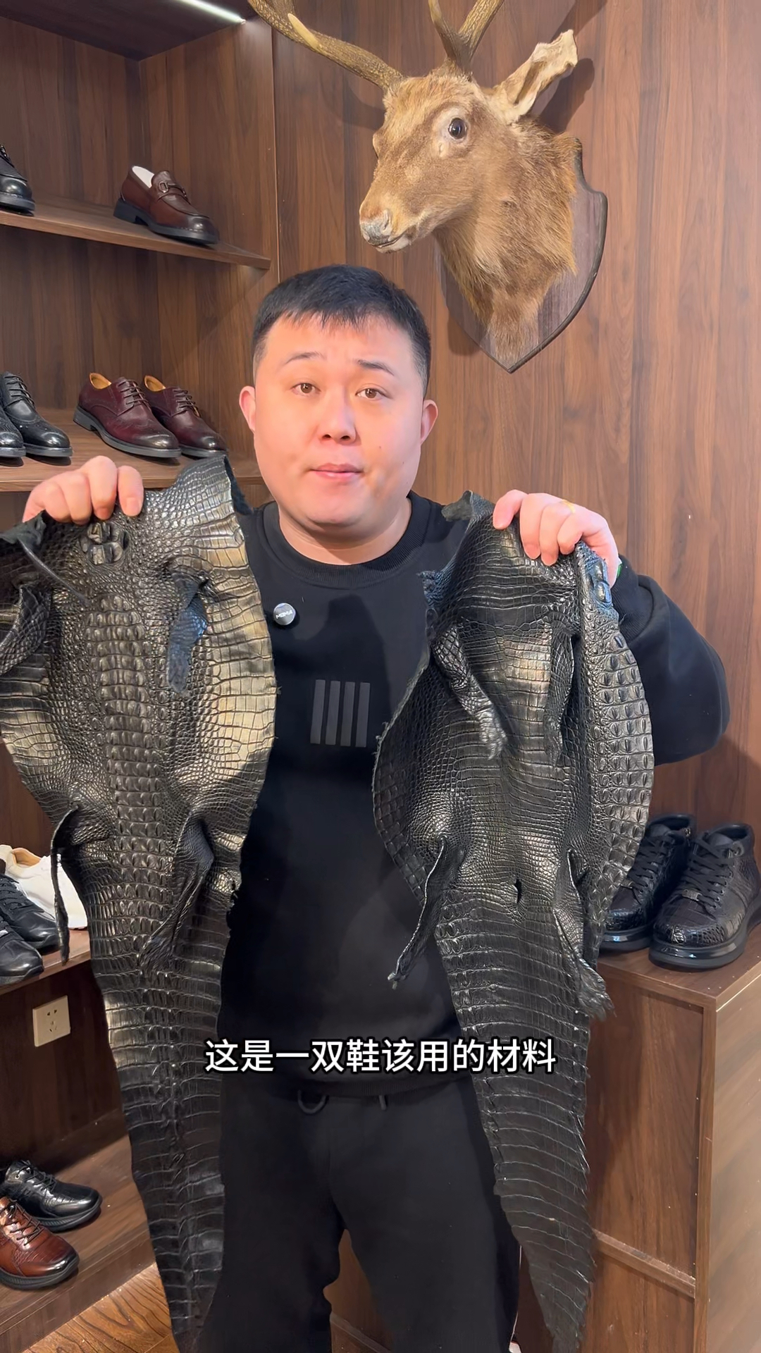 高端手工定制鳄鱼皮马丁靴