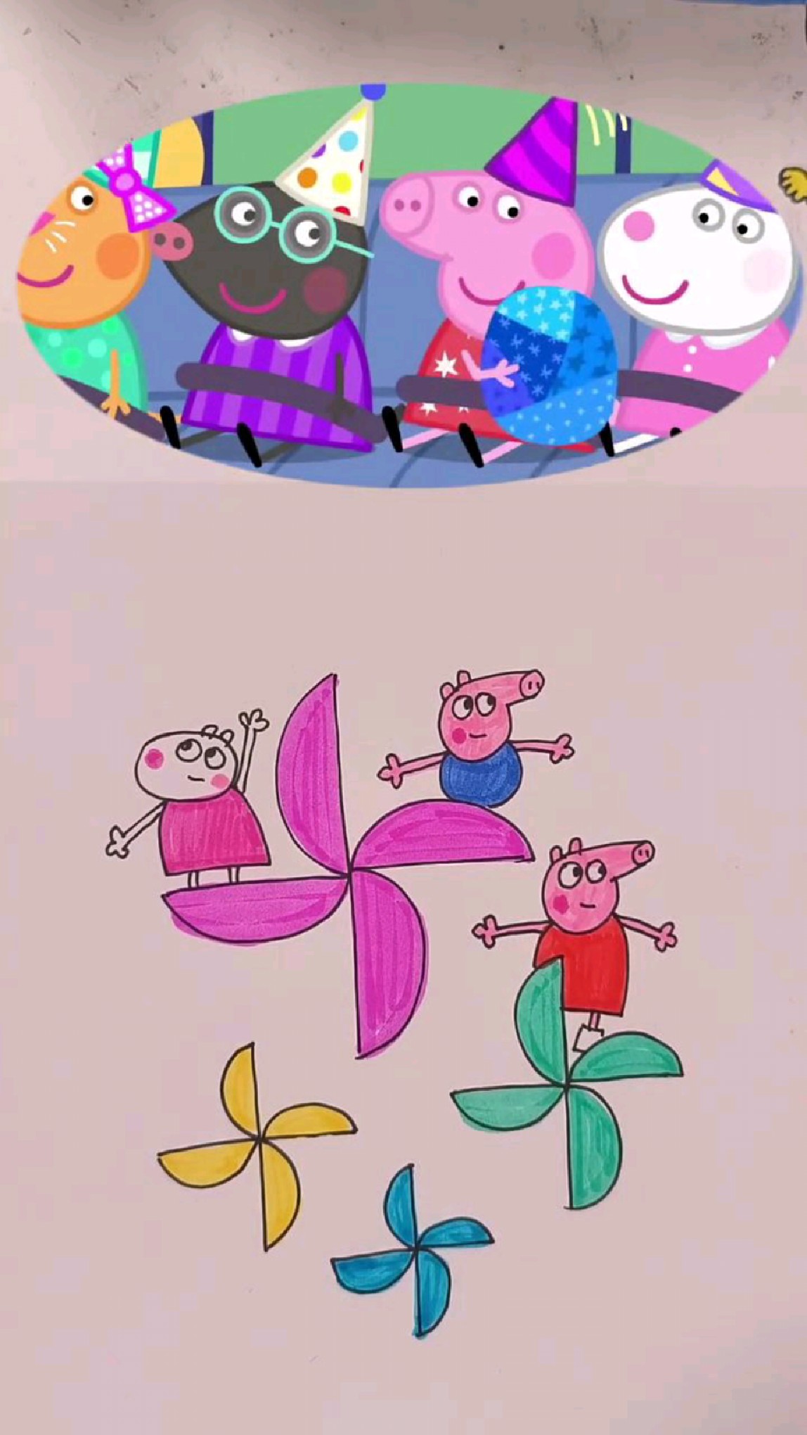 简笔画小猪佩奇和乔治