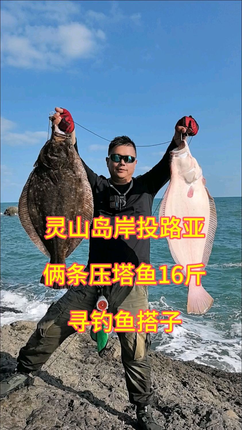 灵山岛岸边路亚俩压塔鱼十六斤寻钓鱼搭子