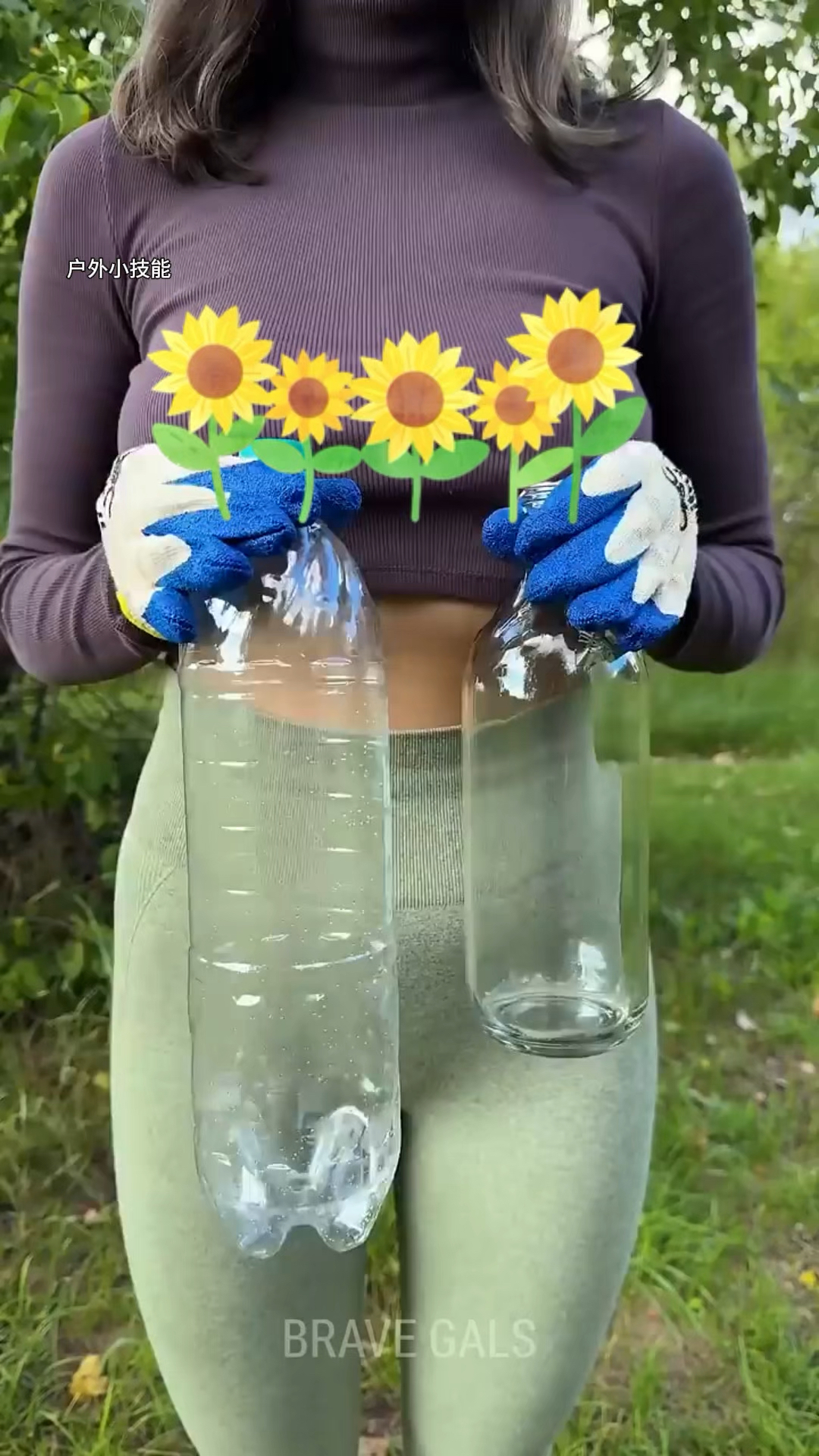 户外小美制作蒸馏水的全过程快进来看看吧