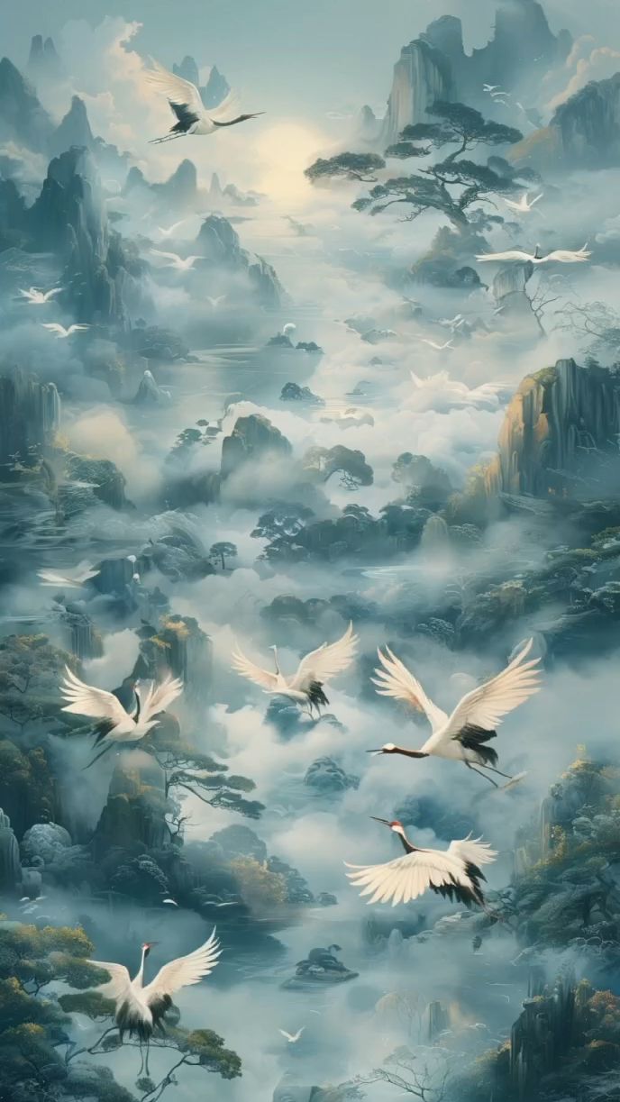 梦幻山水、缥缈云雾、空灵之境、幻影山峦手机手机壁纸分享
