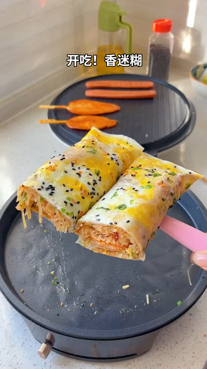 懒人鸡蛋卷饼做法