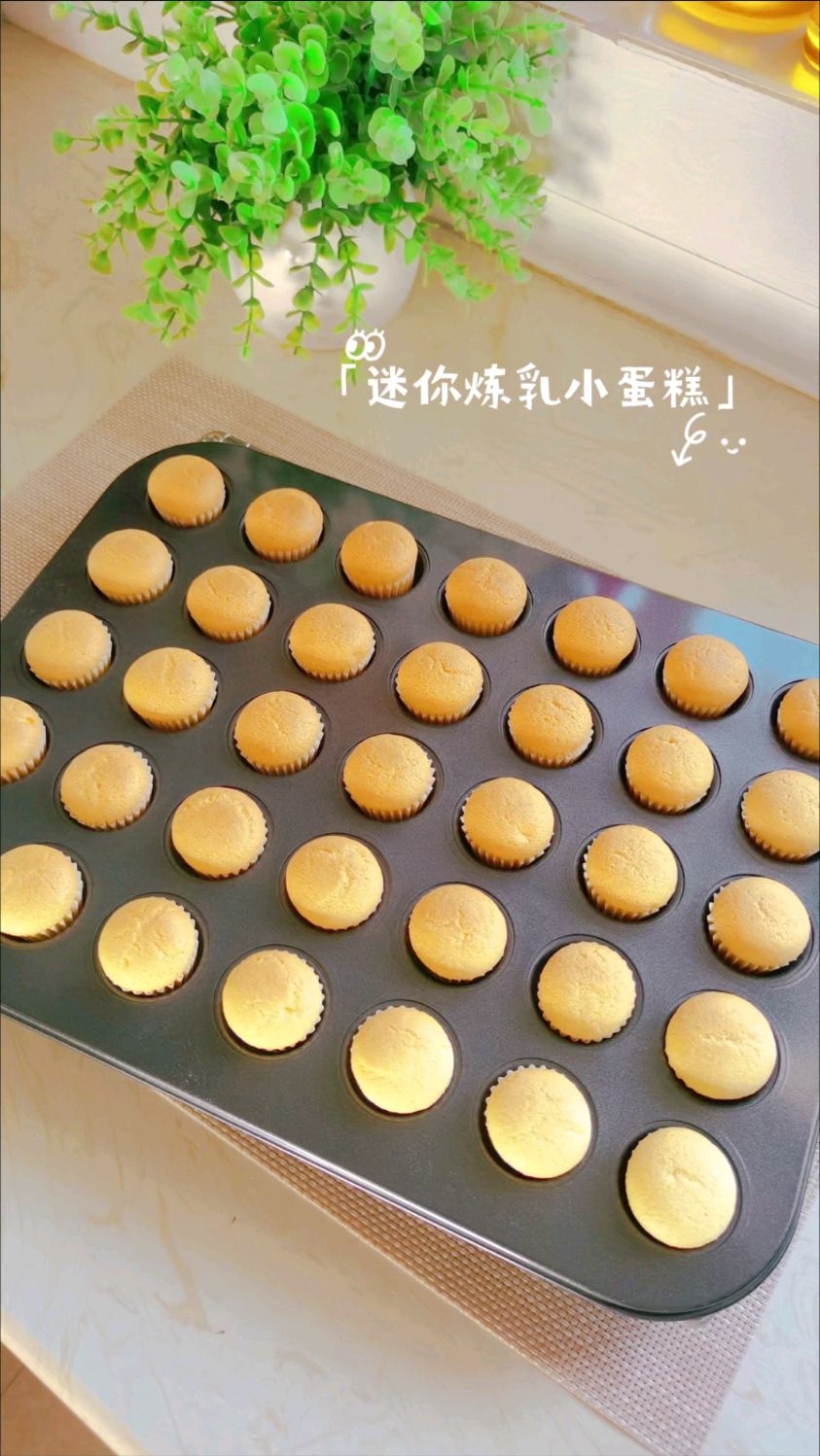 迷你炼乳小蛋糕,香甜不腻,可可爱爱,每一个都长在心趴上了!
