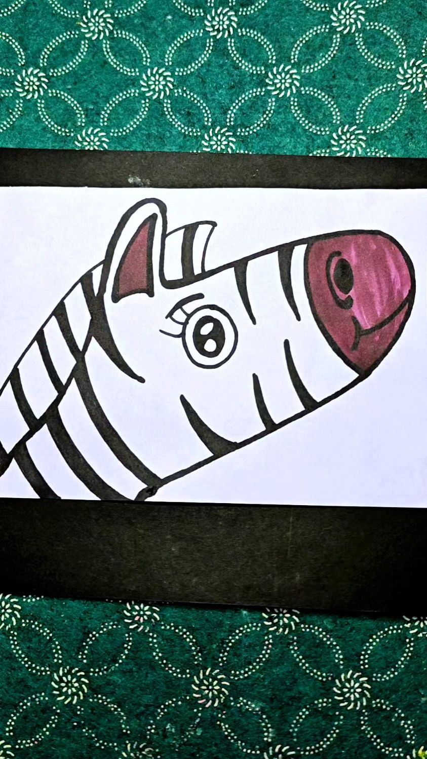 鼓腮帮子的马简笔画教程