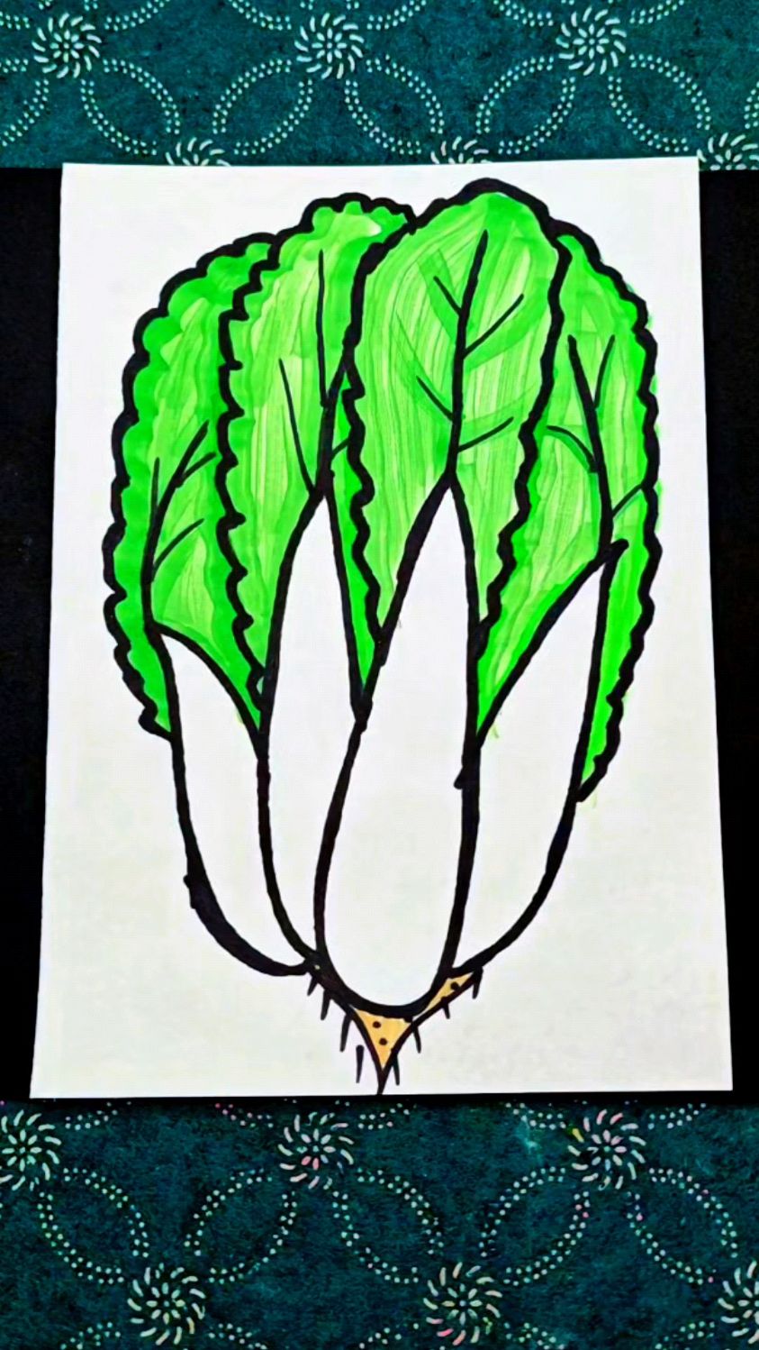 手指画菜简笔画教程#学生党 #手掌画