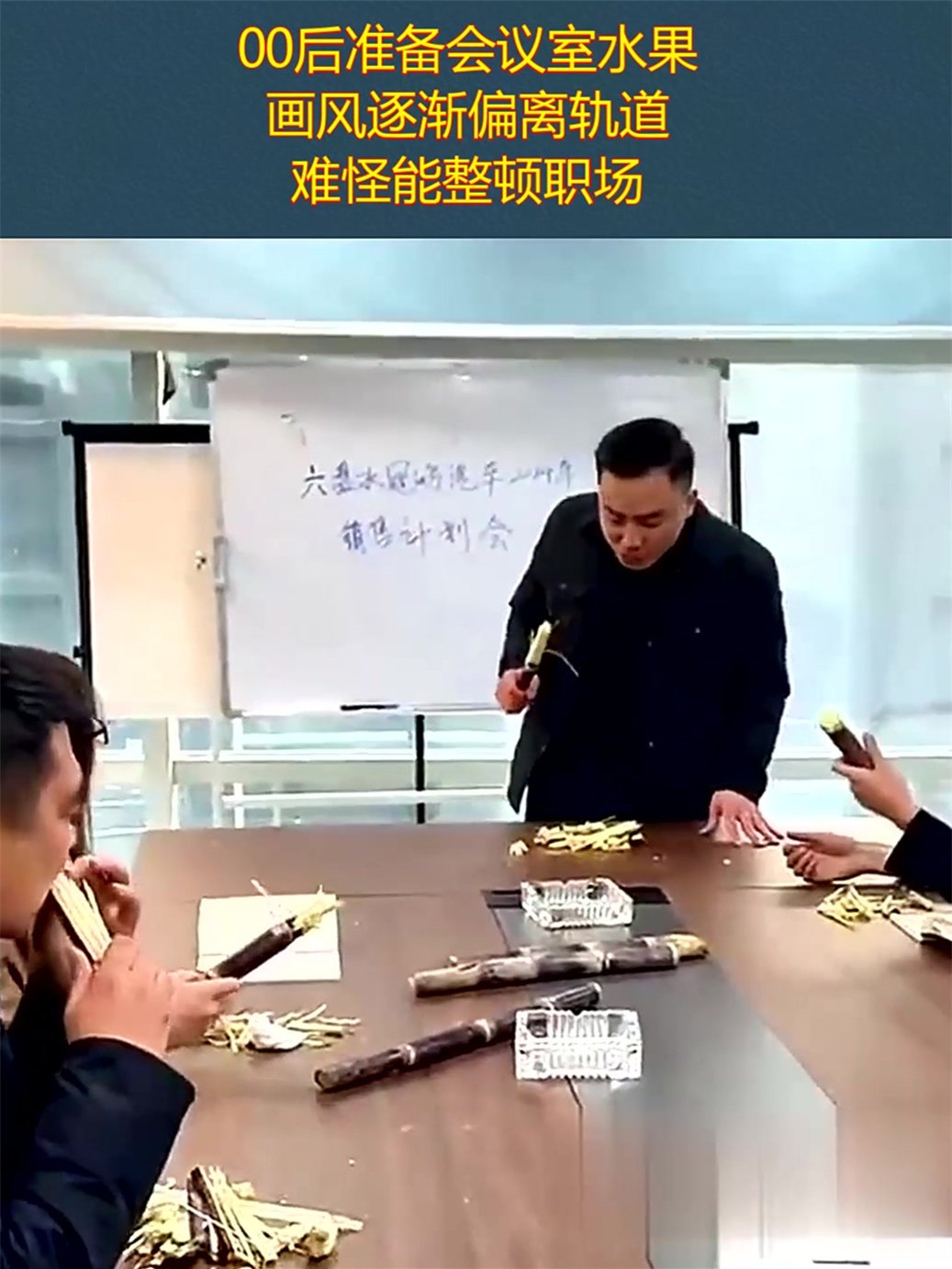 00后准备会议室水果,画风逐渐偏离轨道,难怪能整顿职场!
