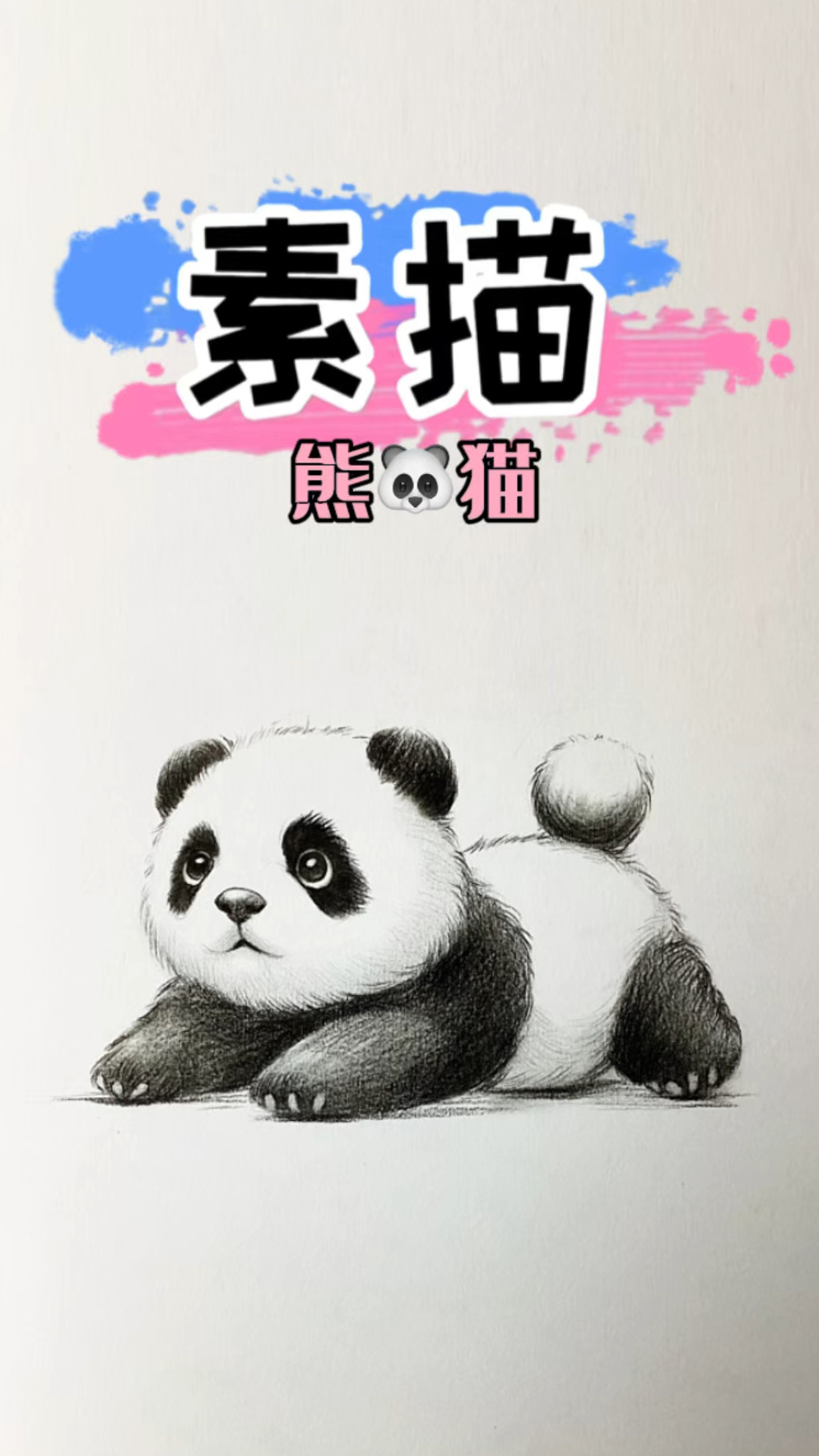 超简单又好看的素描熊猫教程