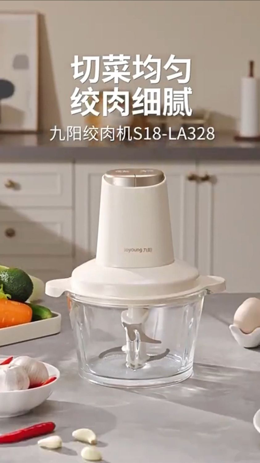 九阳绞肉机家用电动小型全自动多功能