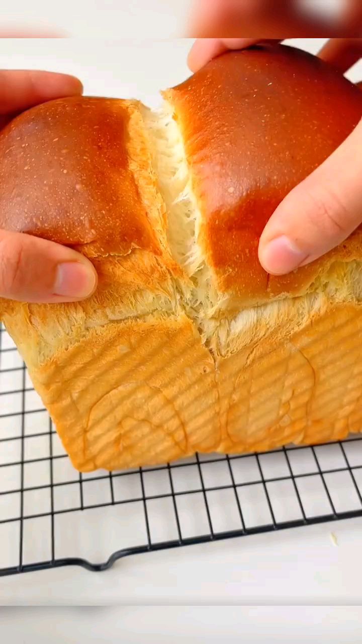 牛奶吐司简单又方便!只需一次发酵!
