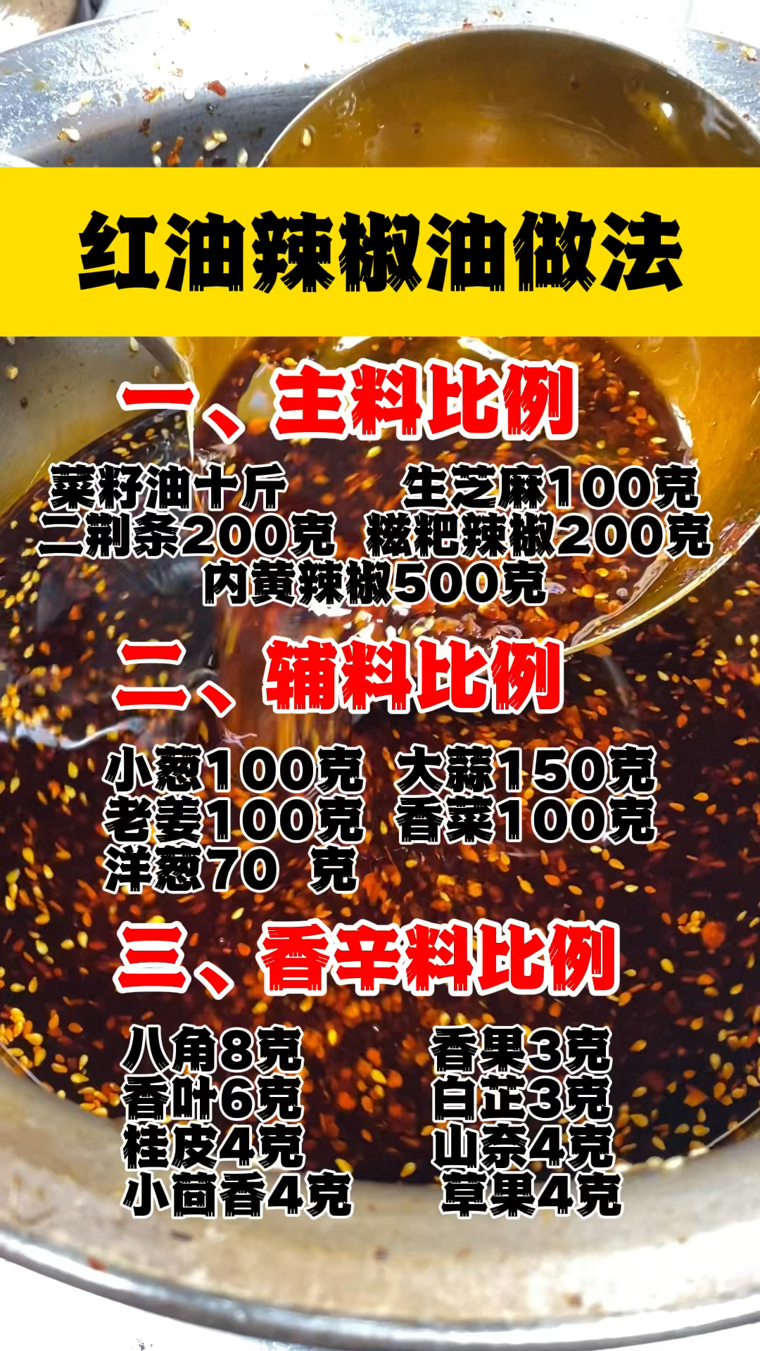 辣椒油做法配方,学会这个红油辣子制作方法,做什么都香!