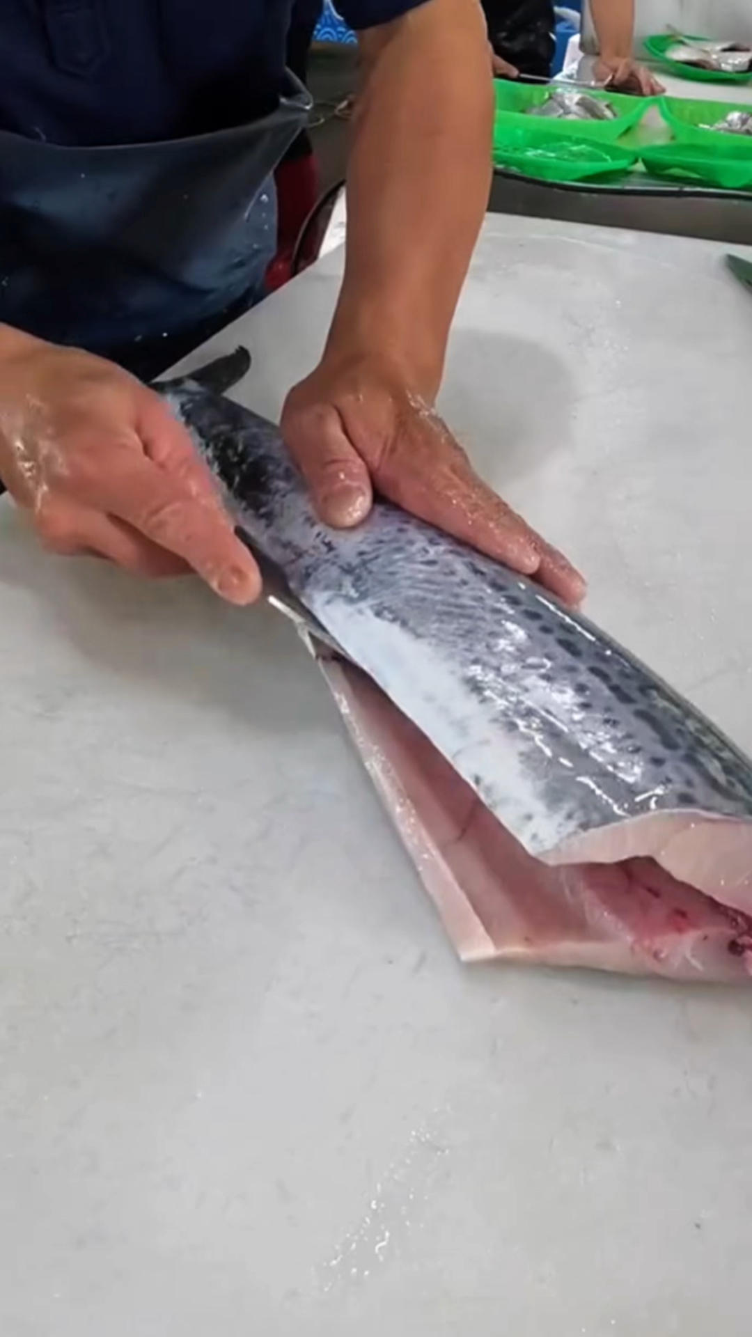快速改刀鲅鱼的方法