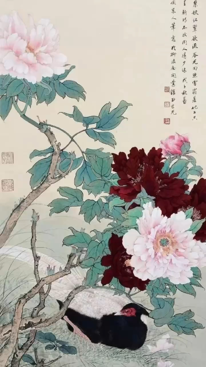 田世光先生工笔牡丹及花鸟画作品欣赏