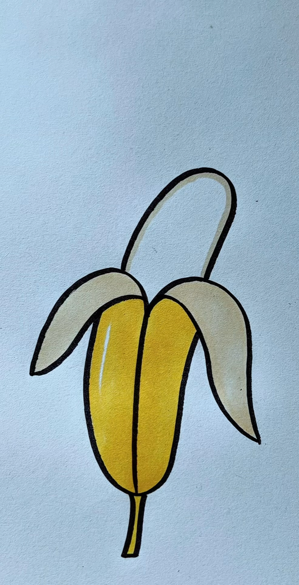 香蕉这样画,很简单