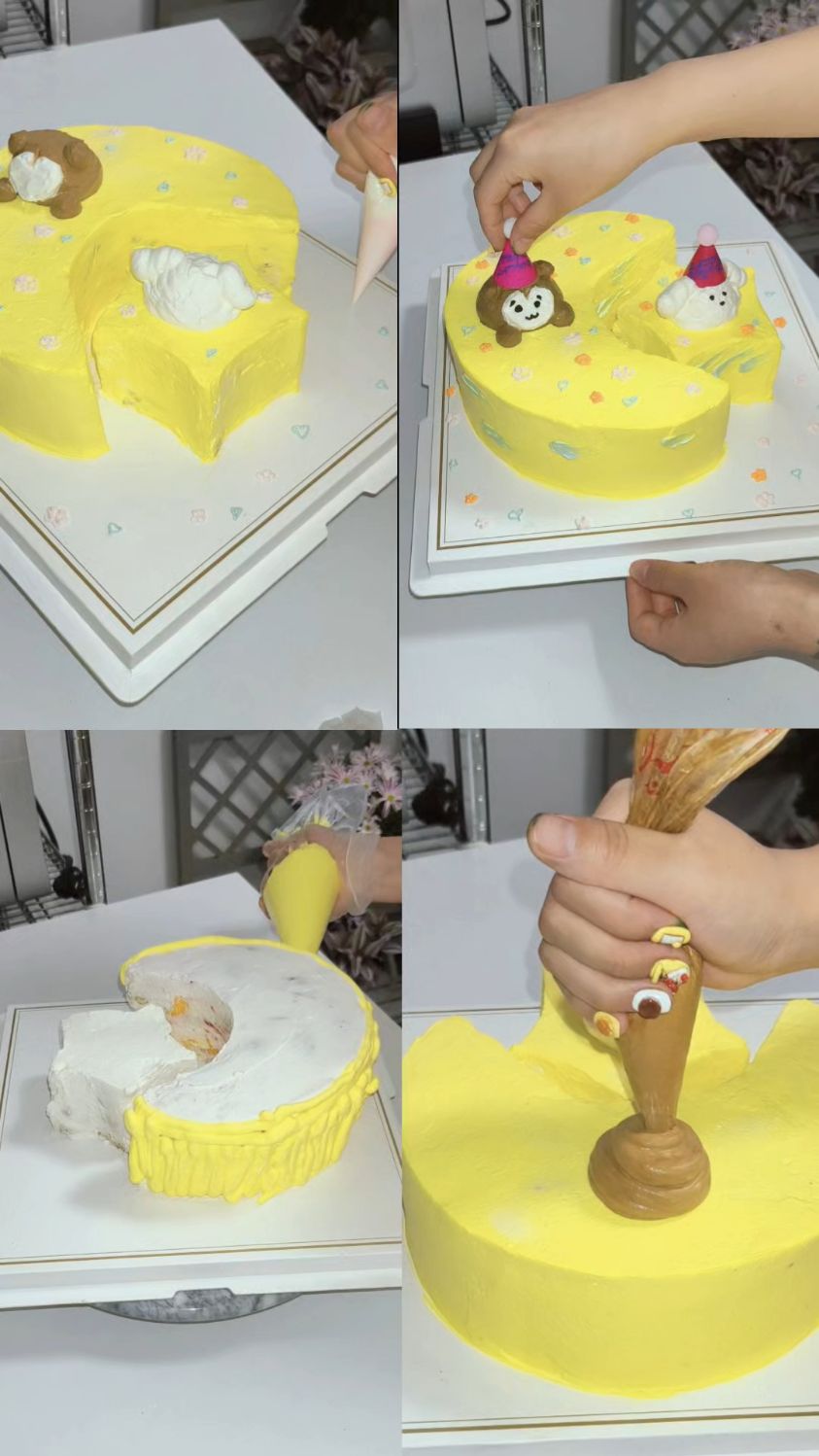 星星月亮蛋糕,祝外甥女生日快乐