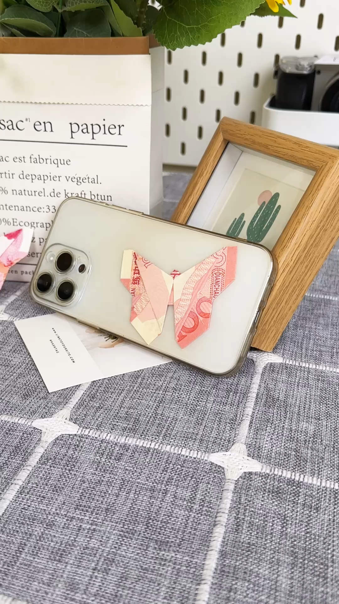 折一个看起来很贵的有钱花蝴蝶,寓意太好了