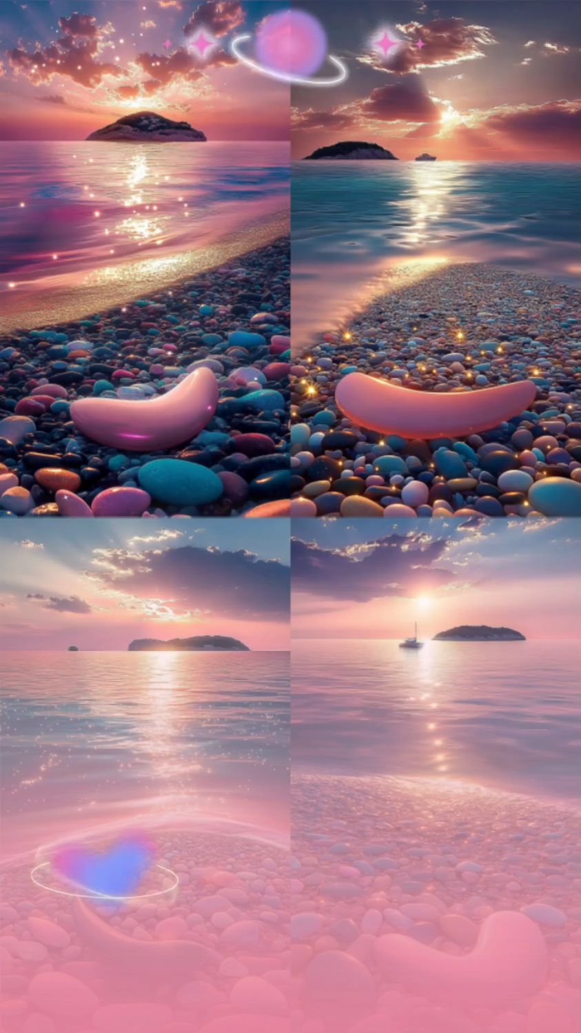 心灵的疗愈之泉 ,紫色星空唯美壁纸,治愈你的心灵
