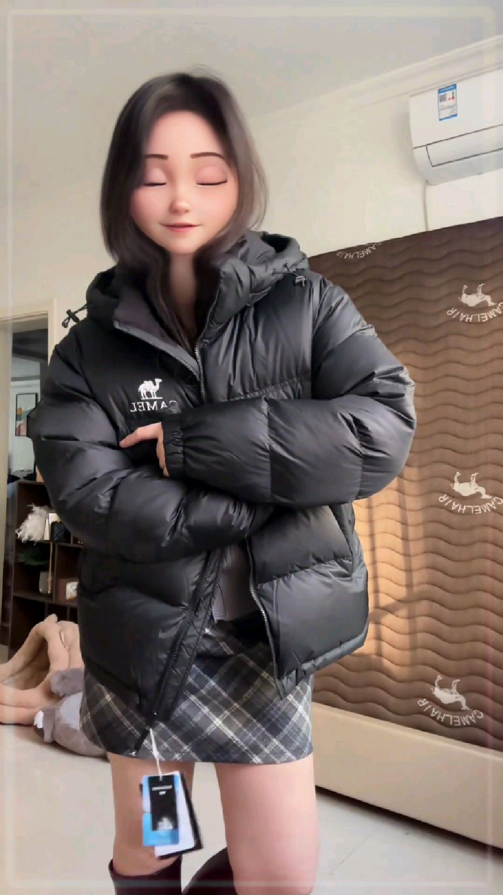 王俊凯同款羽绒服展示我老公选的就是不一样!好看!骆驼羽绒服