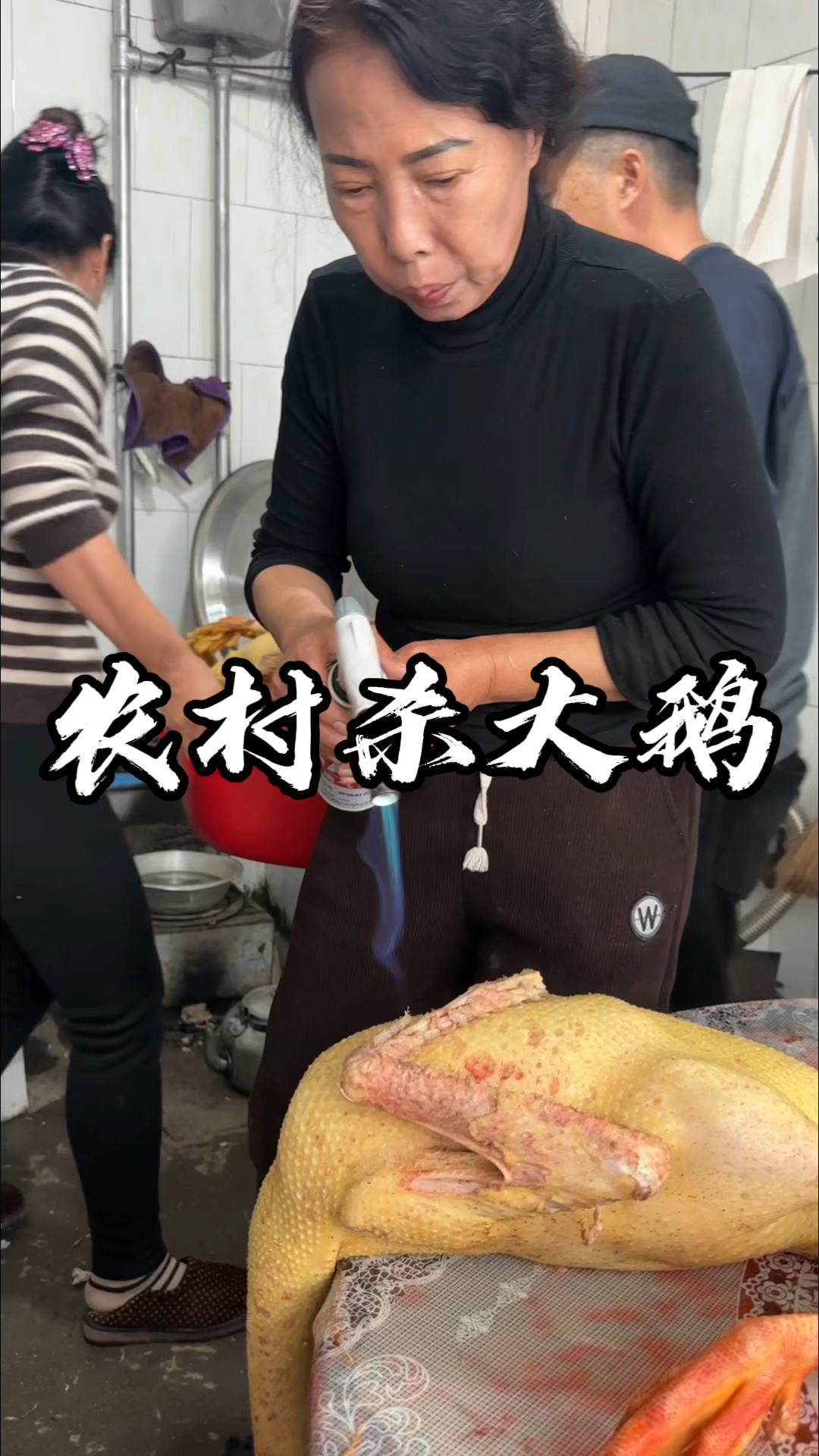 带你们感受一下东北农村杀大鹅的氛围