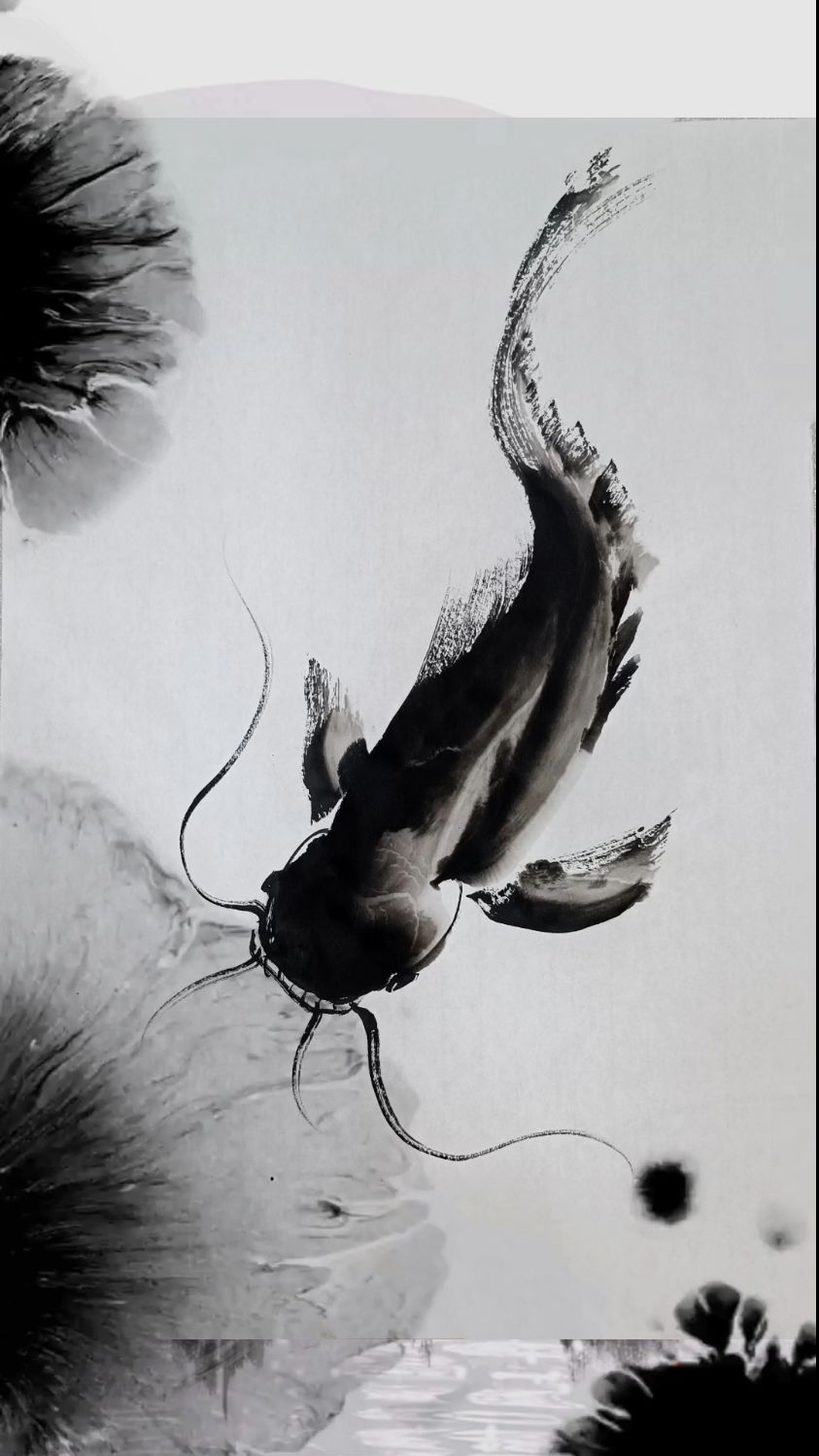 画鲶鱼祝大家年年有余发大财!