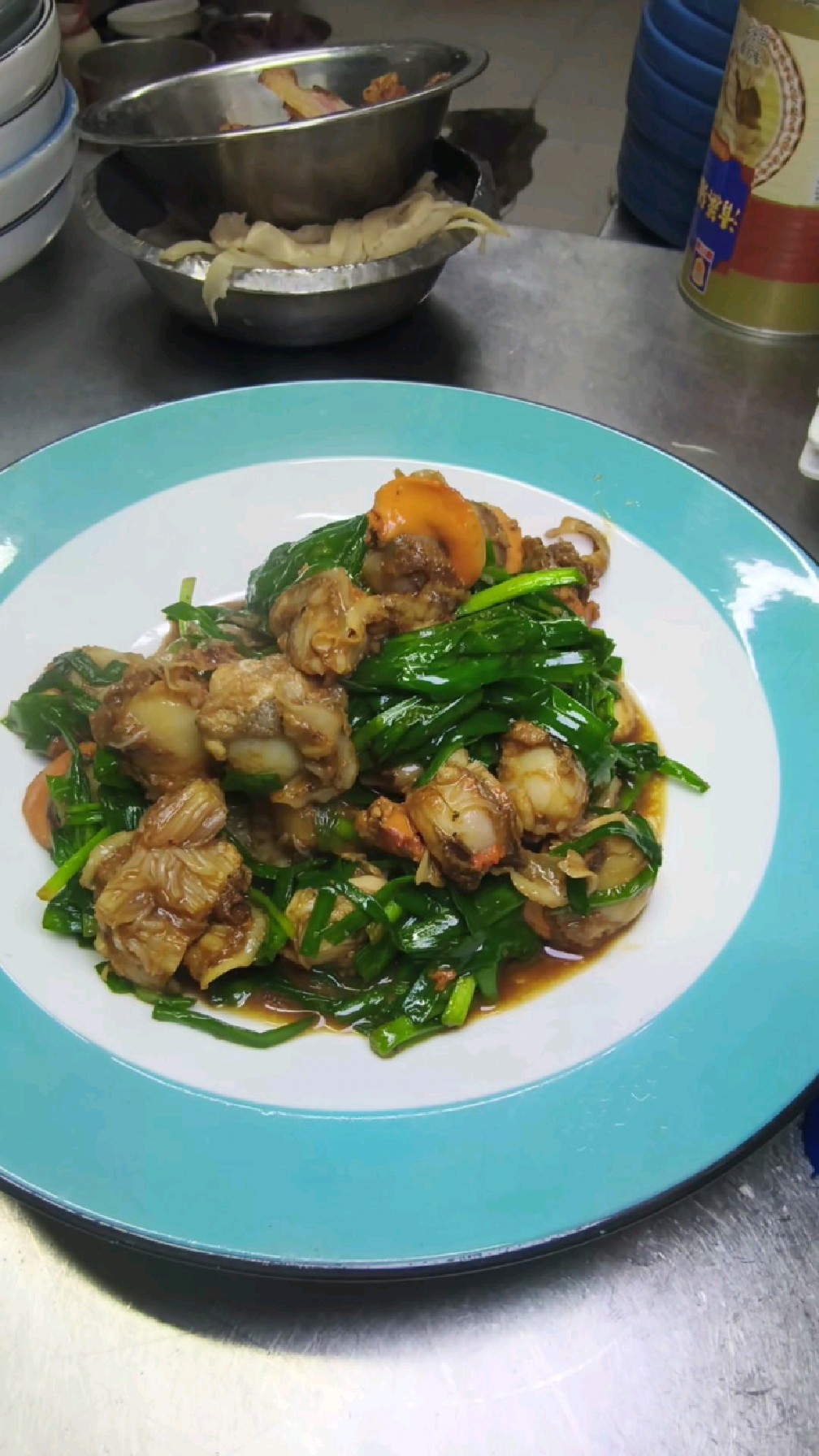 韭菜炒扇贝肉教程