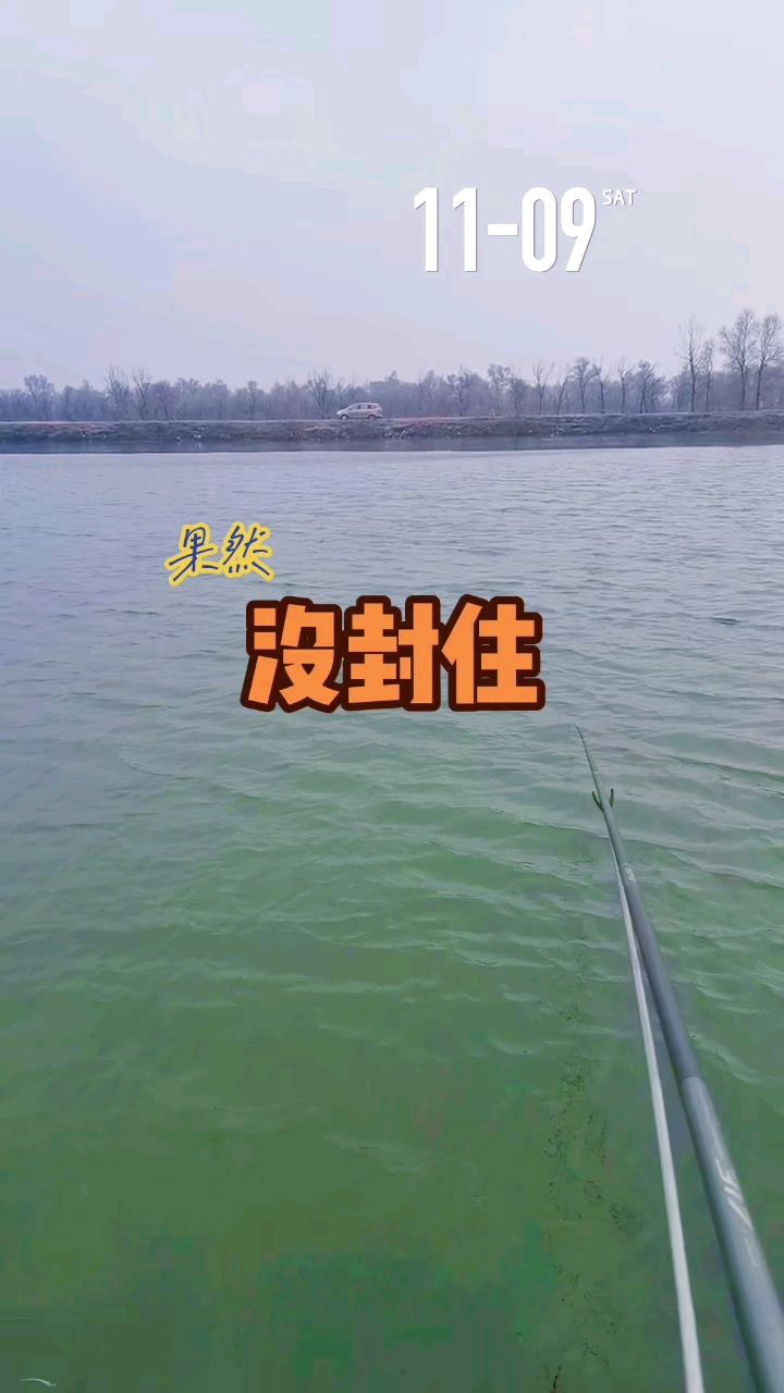 多大的瘾啊,11月9号,哈尔滨还有这么多人钓鱼,第一次封杆失败