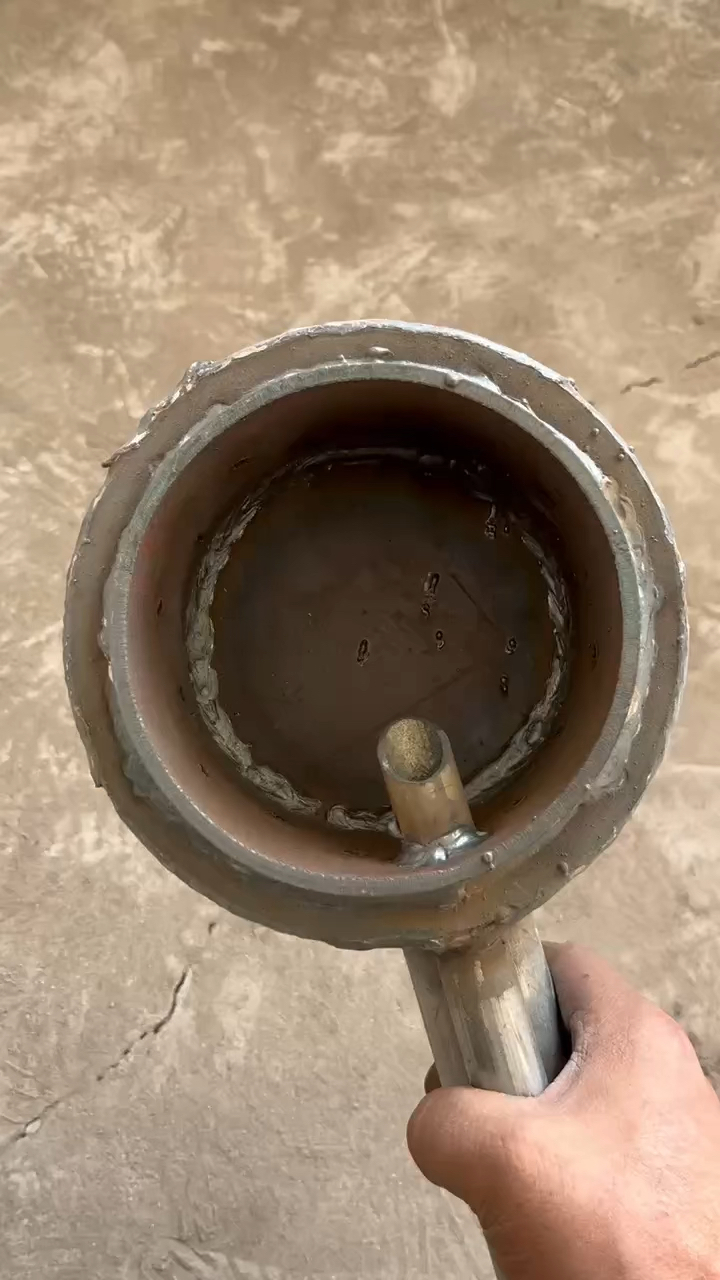 做了一个烧油的炉子
