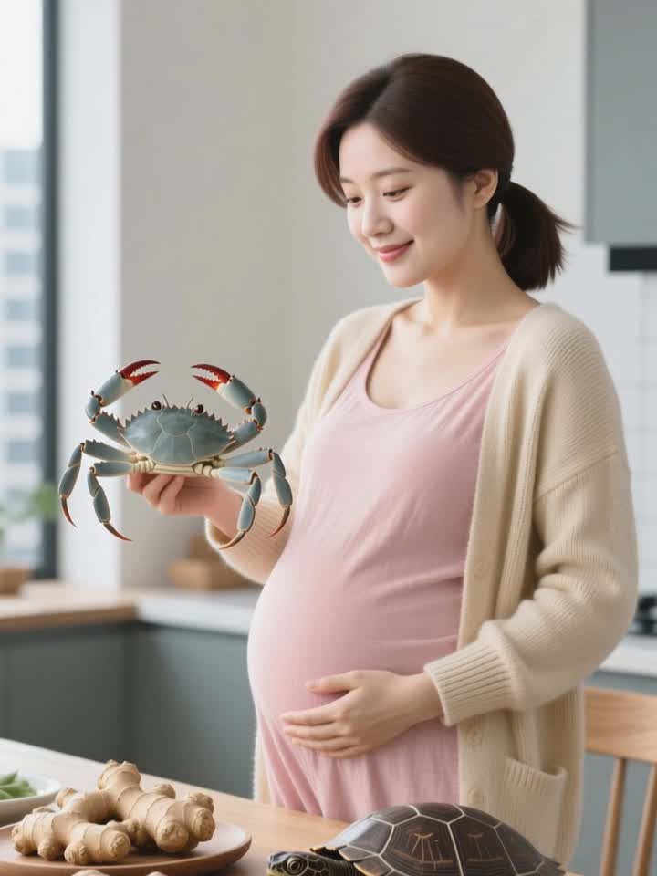 孕妇饮食指南：螃蟹甲鱼等寒性食物能吃吗？