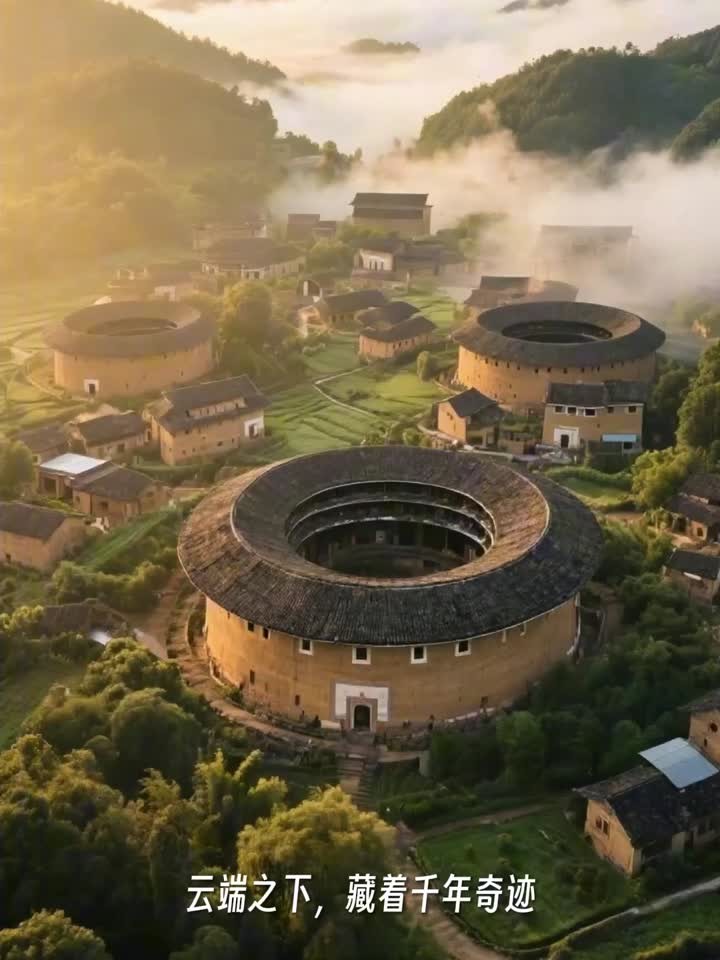 探访福建永定土楼，客家古堡建筑奇观展现智慧结晶