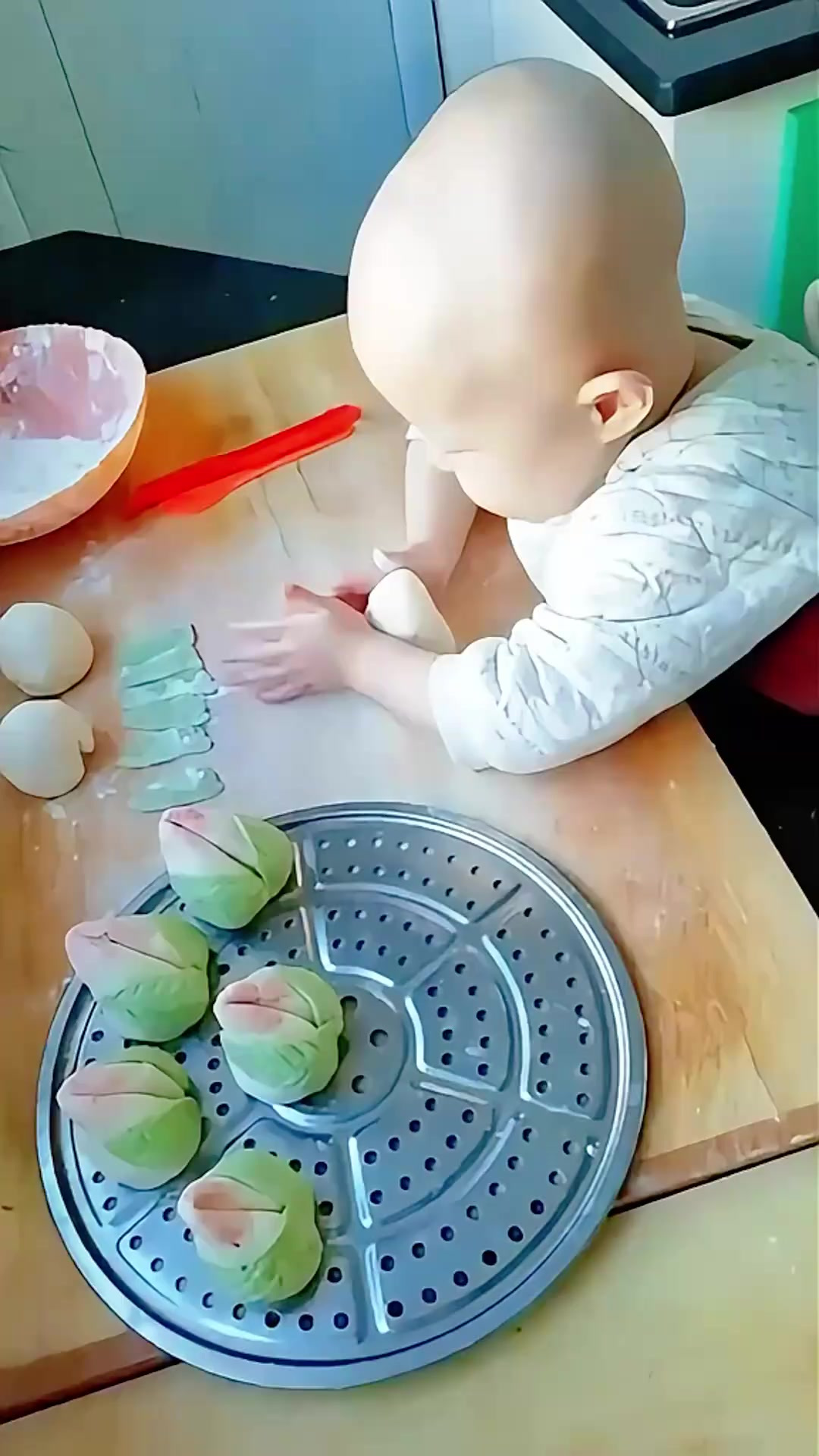 亲手制作大寿祝福,八个寿桃温馨心意满满!
