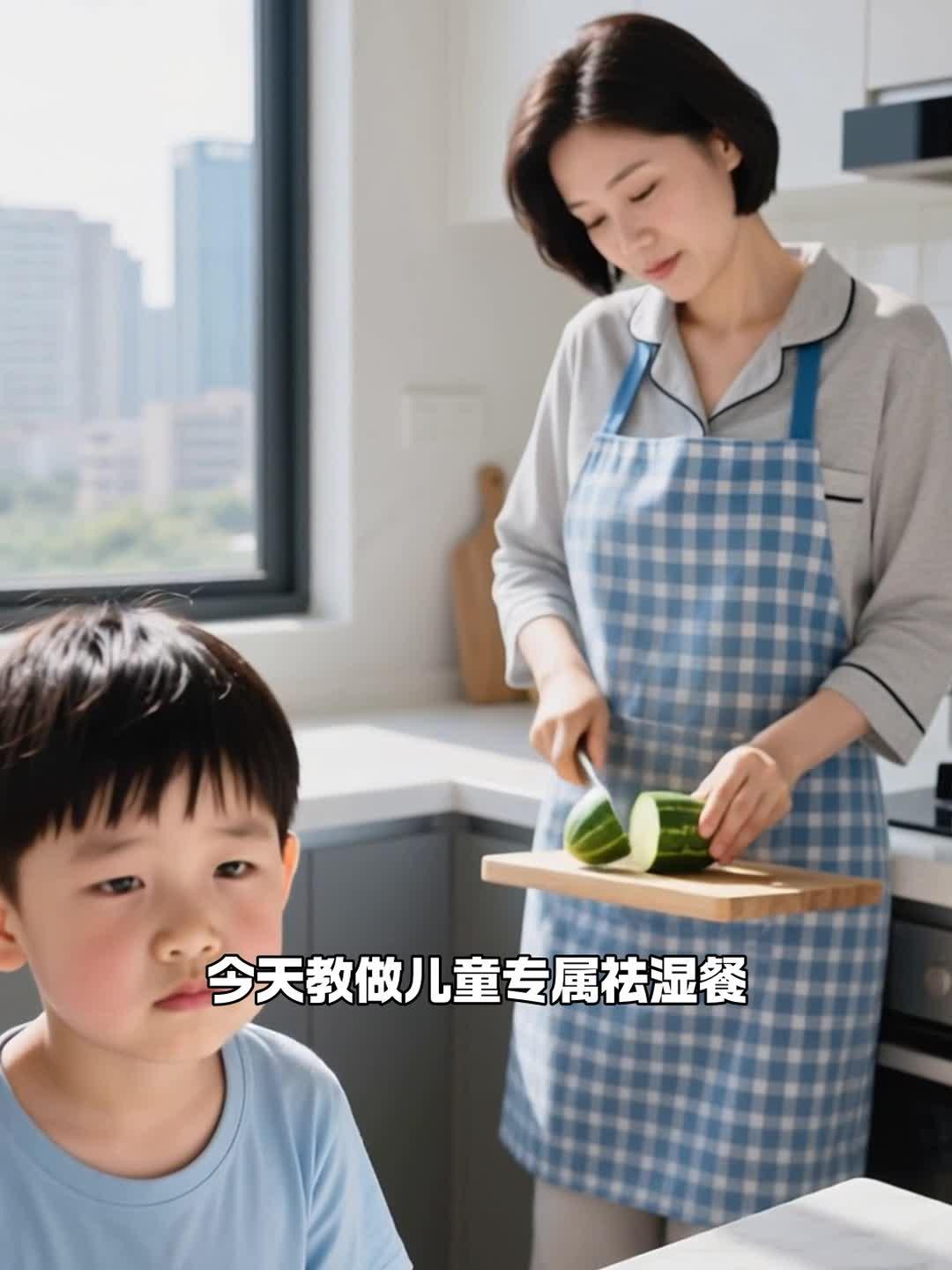 喝儿童版冬瓜水 吃赤小豆粥 煮茯苓小米粥 儿童专属祛湿餐