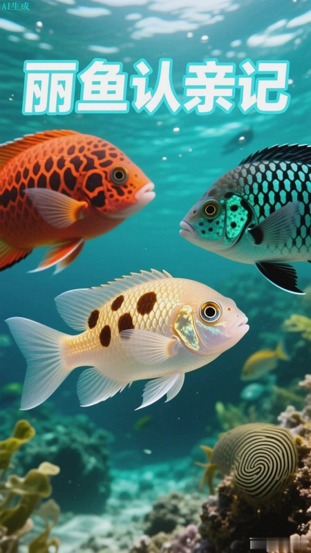 丽鱼幼鱼识别亲鱼的独特斑纹