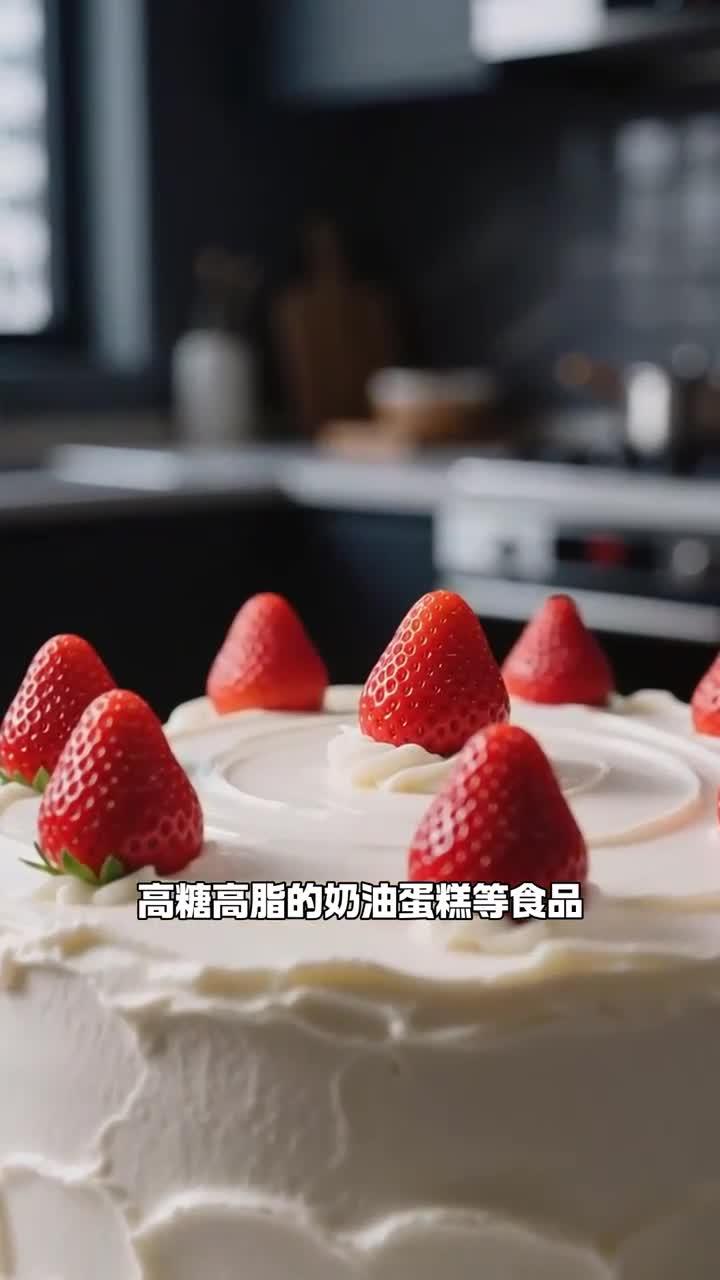 少吃奶油蛋糕,高糖高脂少碰,控重护代谢
