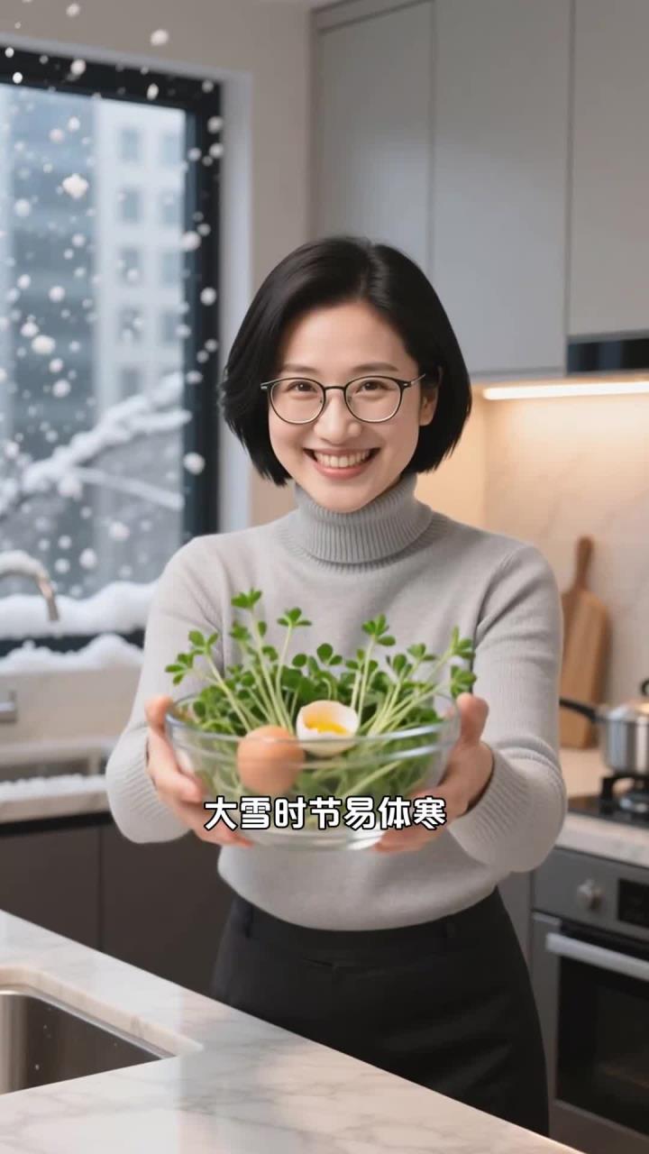 大雪煮荠菜鸡蛋汤,健康养生鲜香可口补营养
