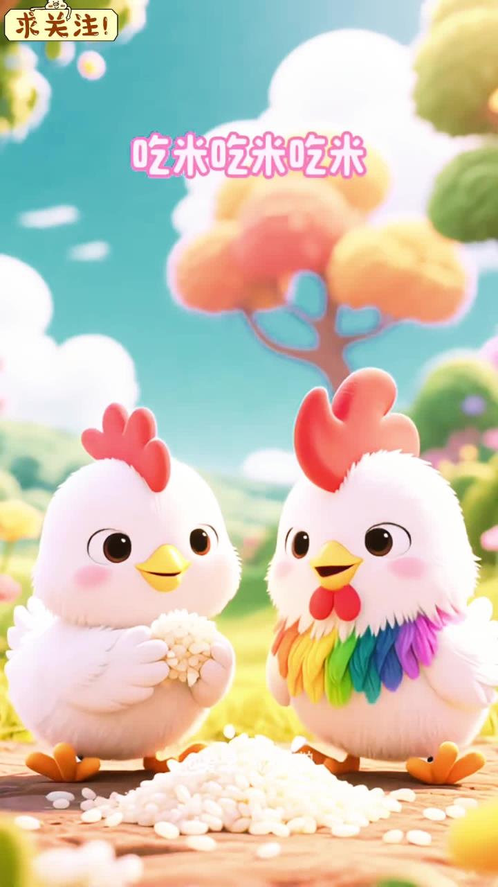 早教启蒙儿歌《小鸡吃米》，小鸡吃米吃米吃米，儿童启蒙早教儿歌，好听的儿歌，0-3岁