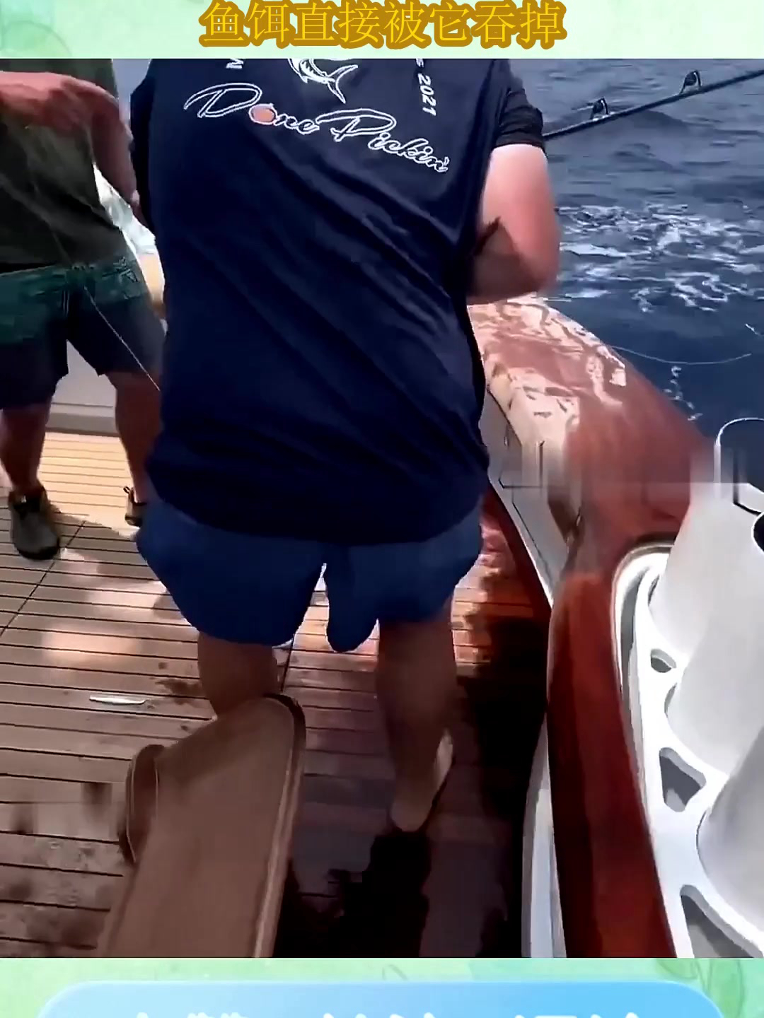 海钓人钓到一条小海鱼,它真是饿坏了,鱼饵直接被它吞掉!