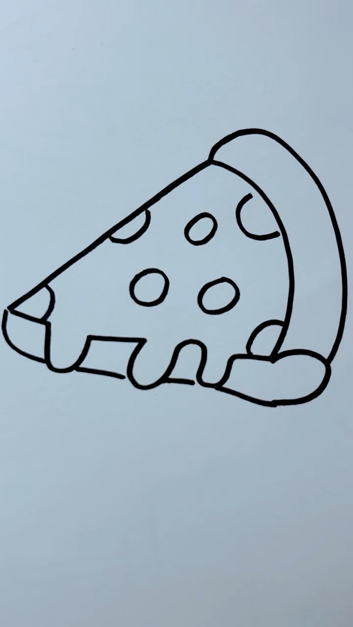 简笔画披萨，学会了吗