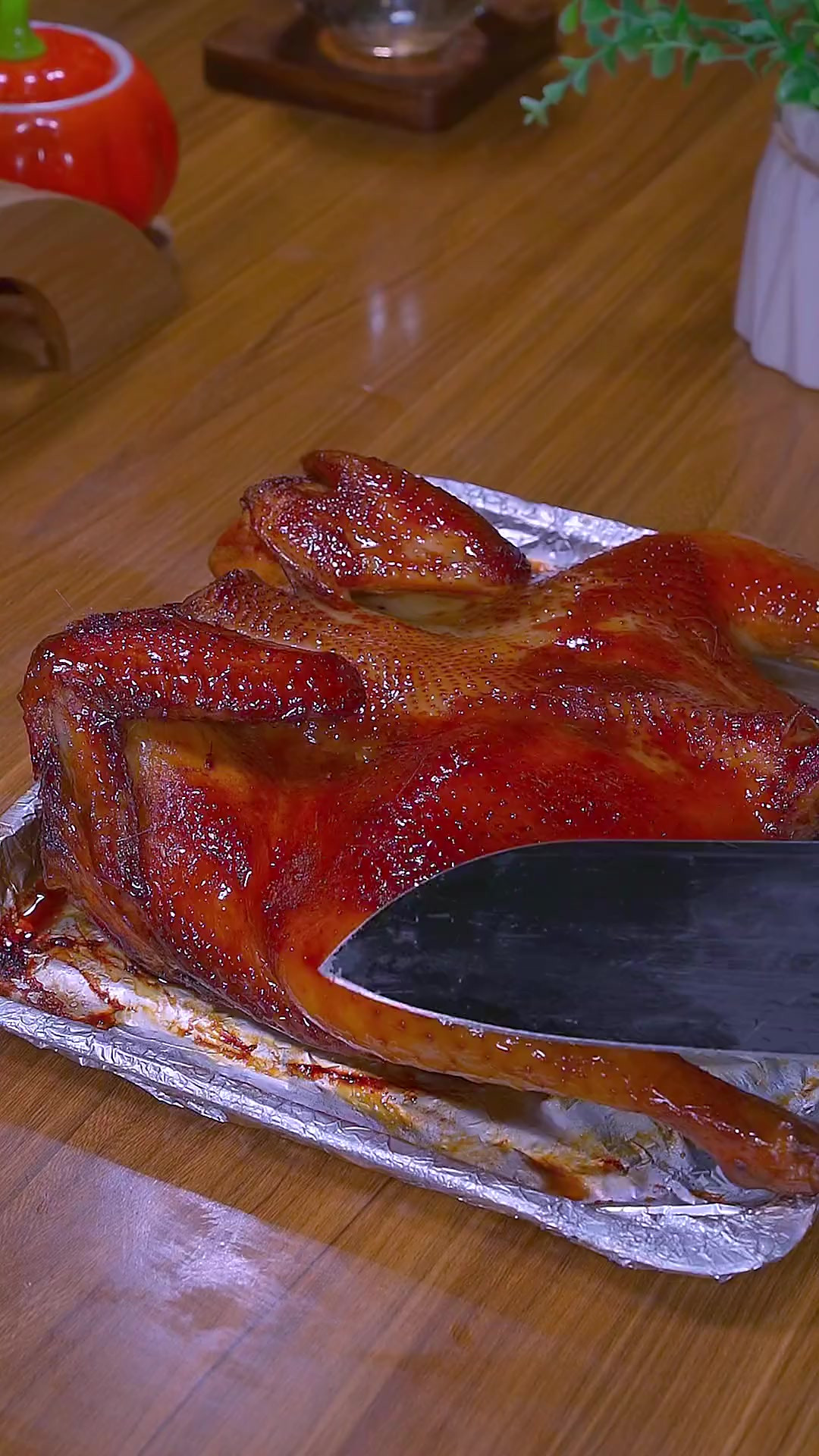 家庭版烤鸡～美食