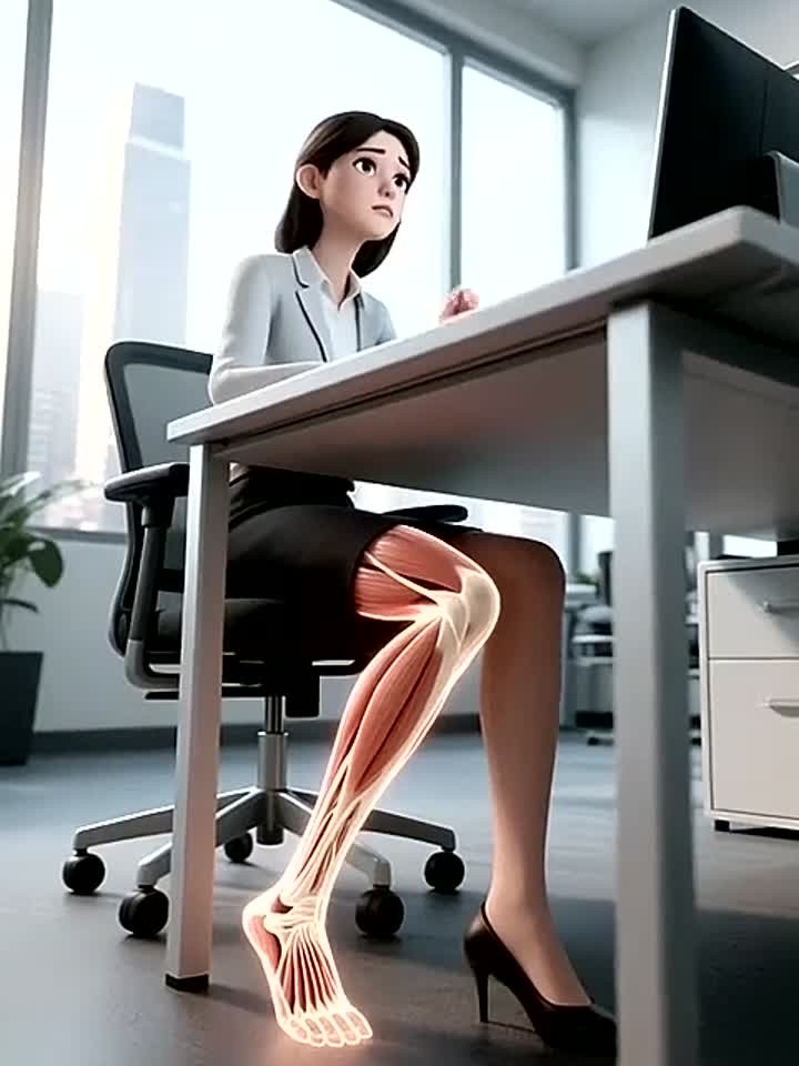 久坐后大腿后侧酸痛？坐姿“前屈拉伸”缓解