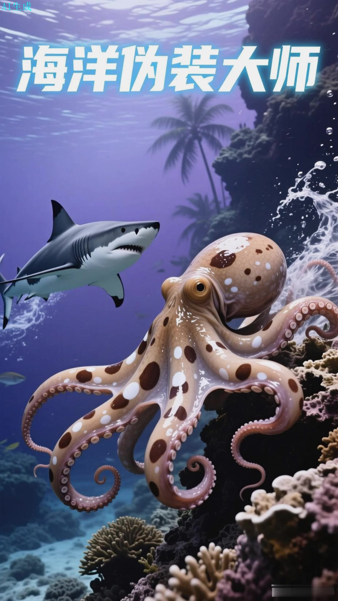 章鱼模仿，伪装技能满