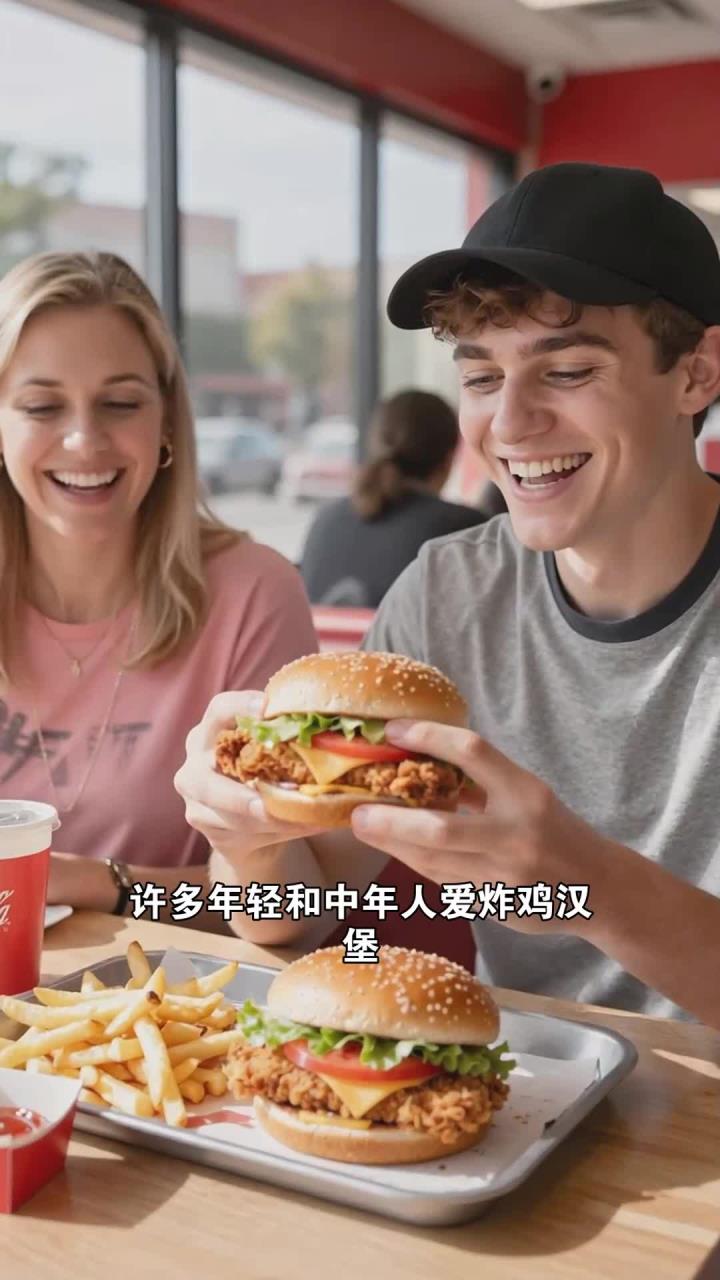 炸鸡汉堡少食，高脂肪高热量身材走样
